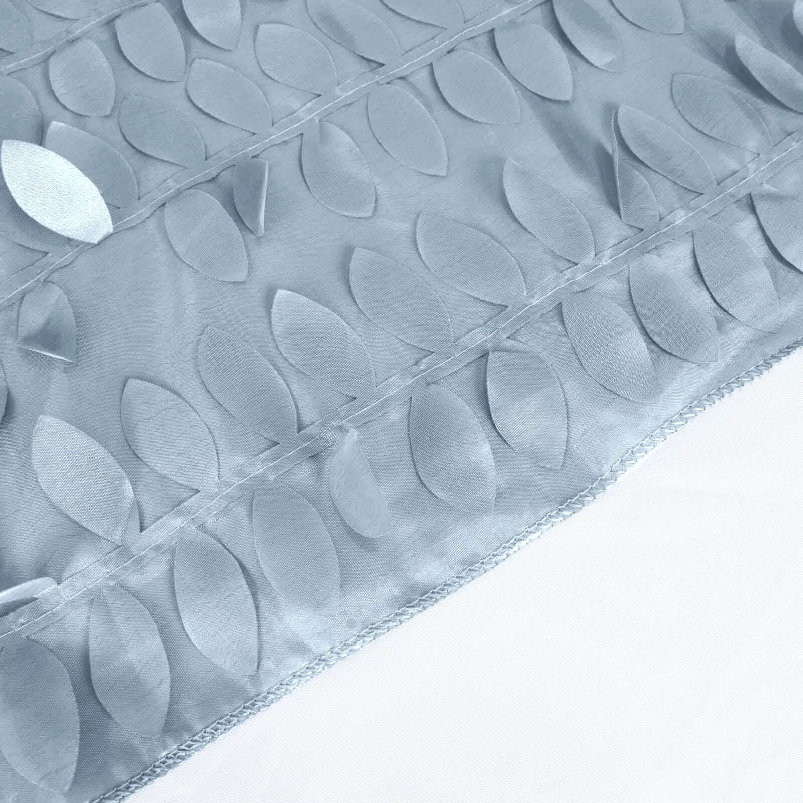 Taffeta 132 Round Tablecloth Dusty Blue | 3D Leaf Petal Design Seamless Table Cover