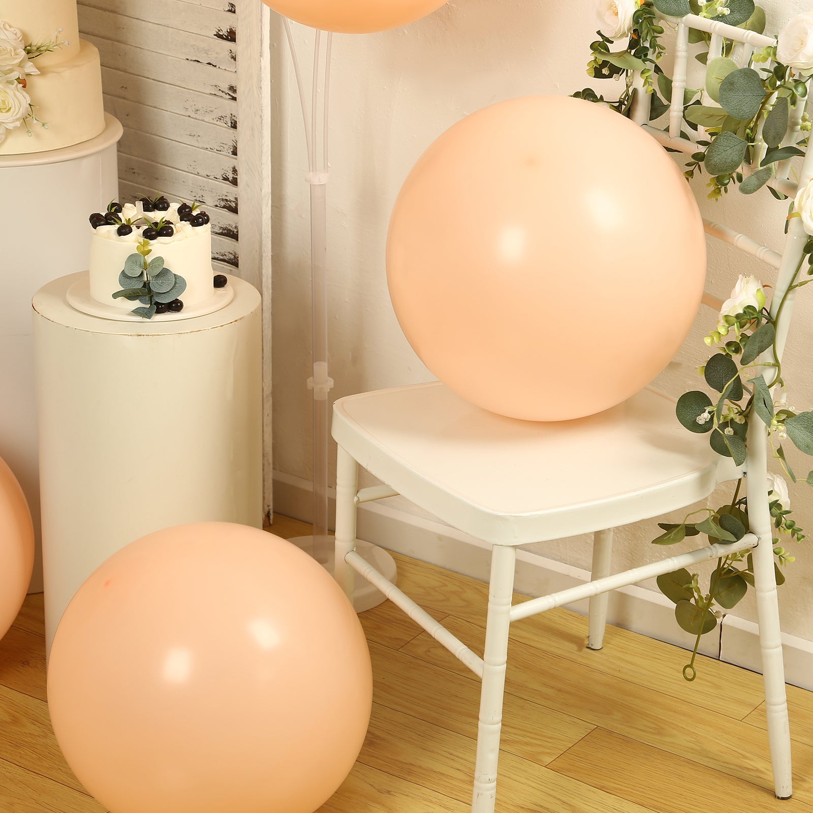 10 Pack Matte Pastel Blush Biodegradable Balloons 18, Round Eco-friendly Thick Latex Party Balloons