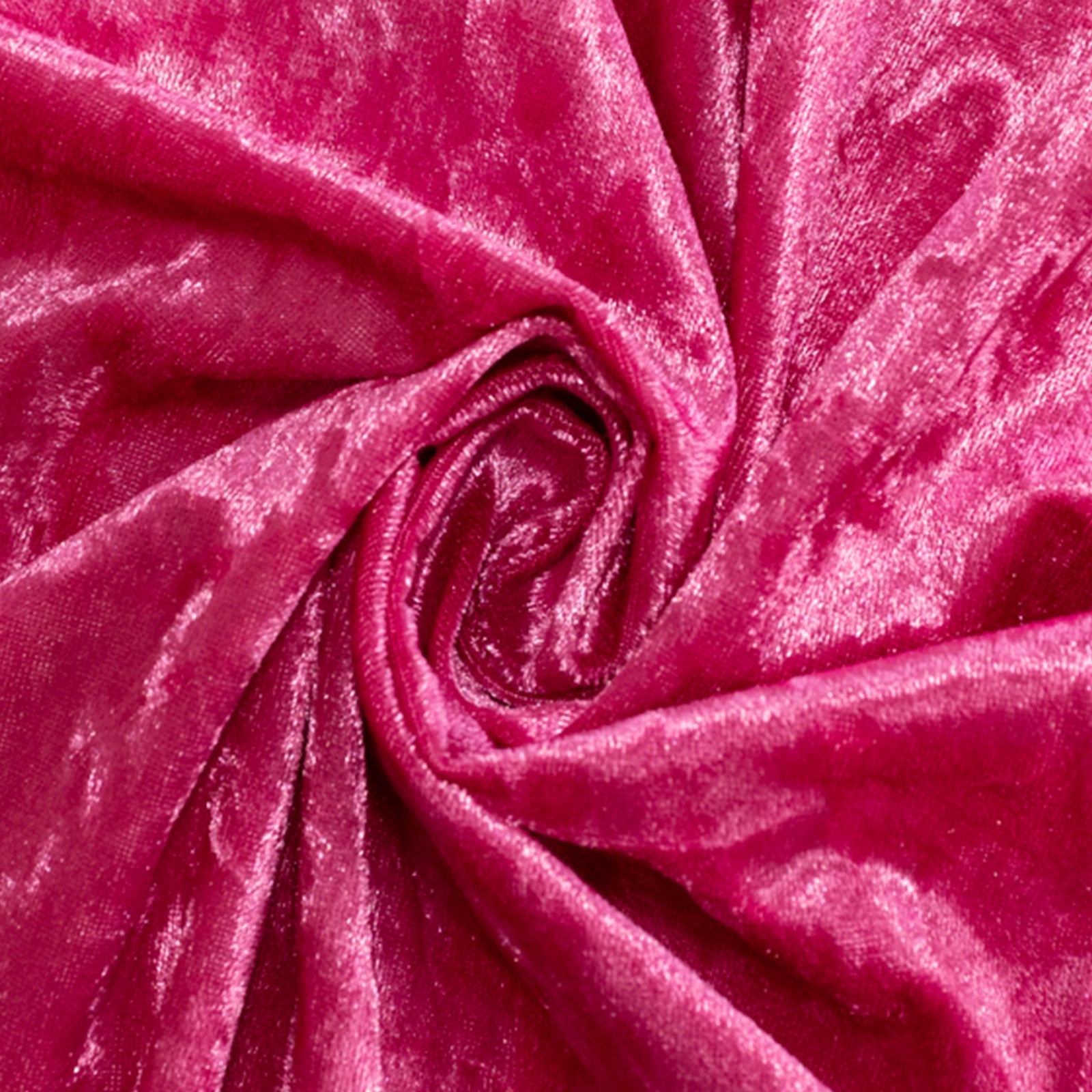 Premium Crushed Velvet 90x132 Rectangle Tablecloth Fuchsia - Reusable Soft & Seamless Table Cover