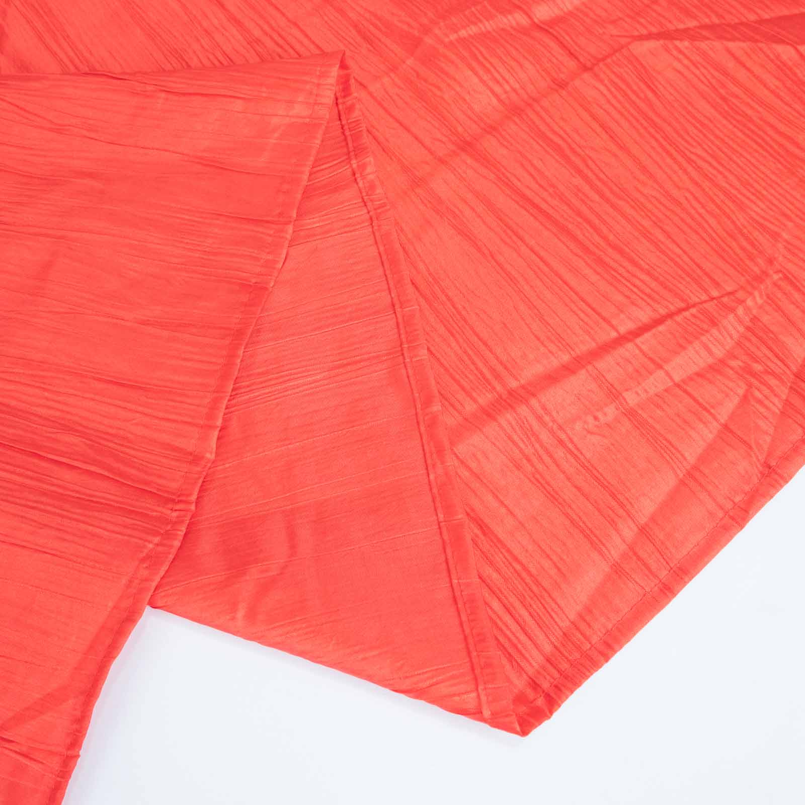 Taffeta 60x102 Rectangle Tablecloth Red - Accordion Crinkle Table Cover