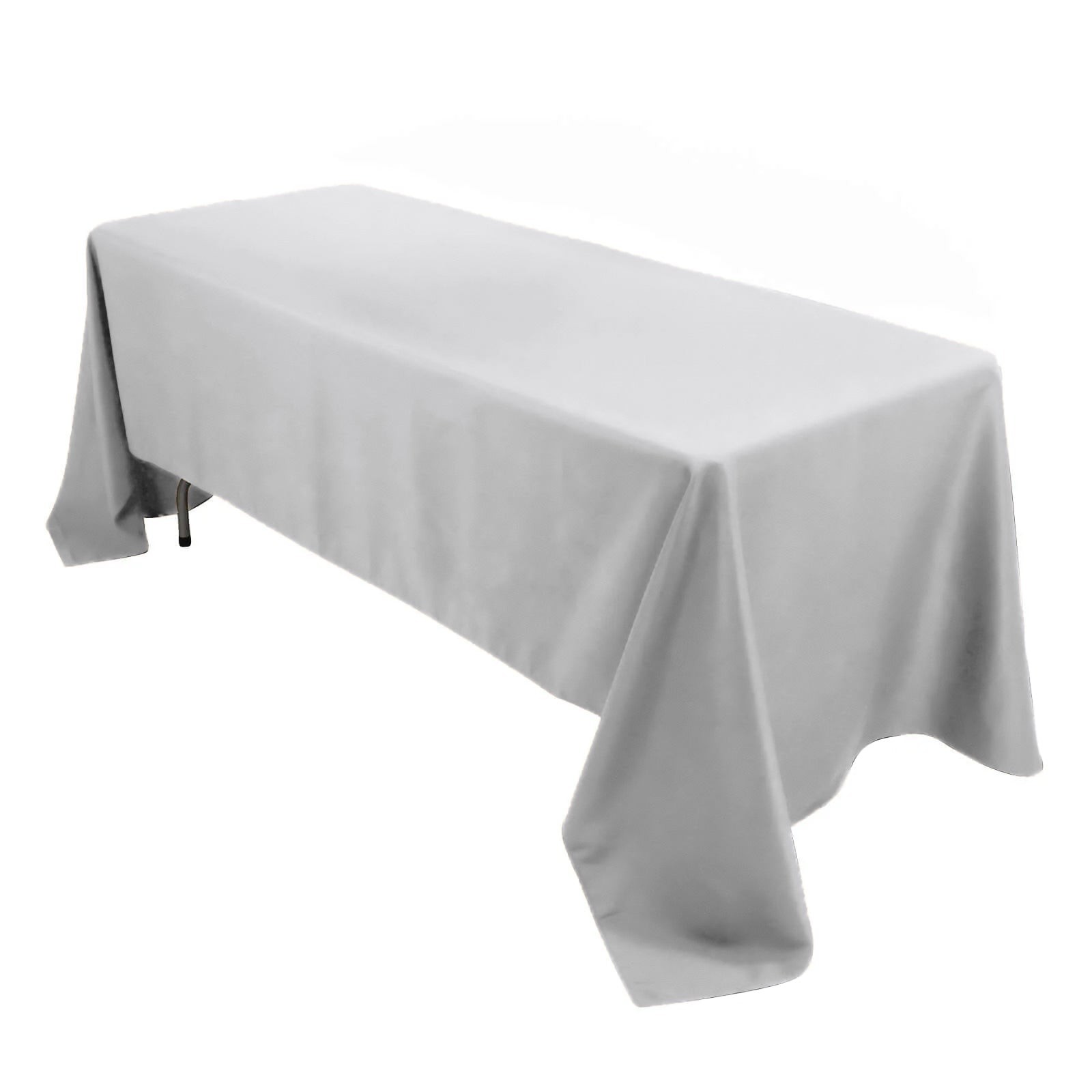 Premium Polyester 60x126 Rectangle Tablecloth Silver - Stain-Resistant 220GSM Finish Table Cover