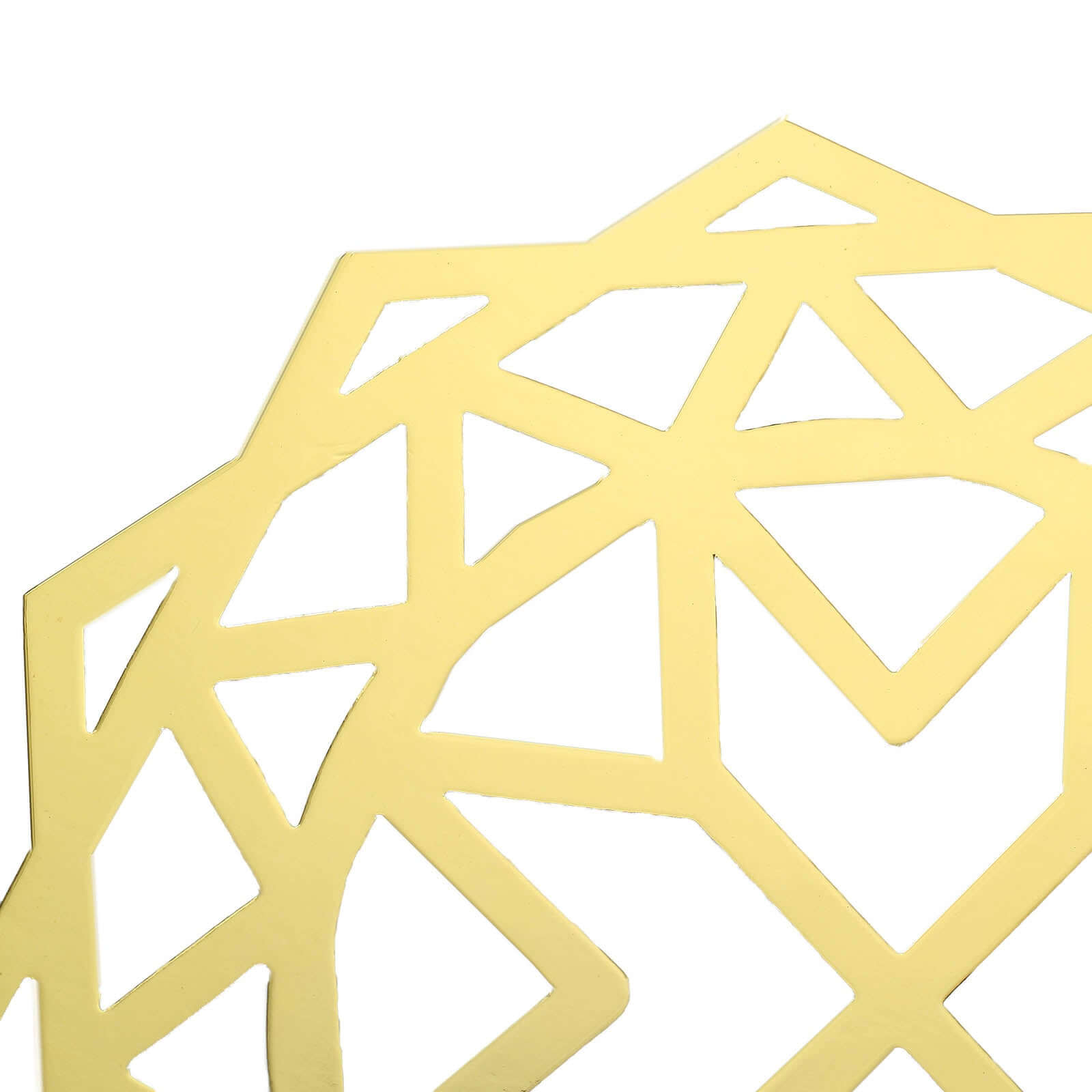 6-Pack Disposable Table Placemats in Metallic Gold Laser Cut Geometric Star Design - 700GSM Cardboard Placemats for Glamorous Table Settings 13