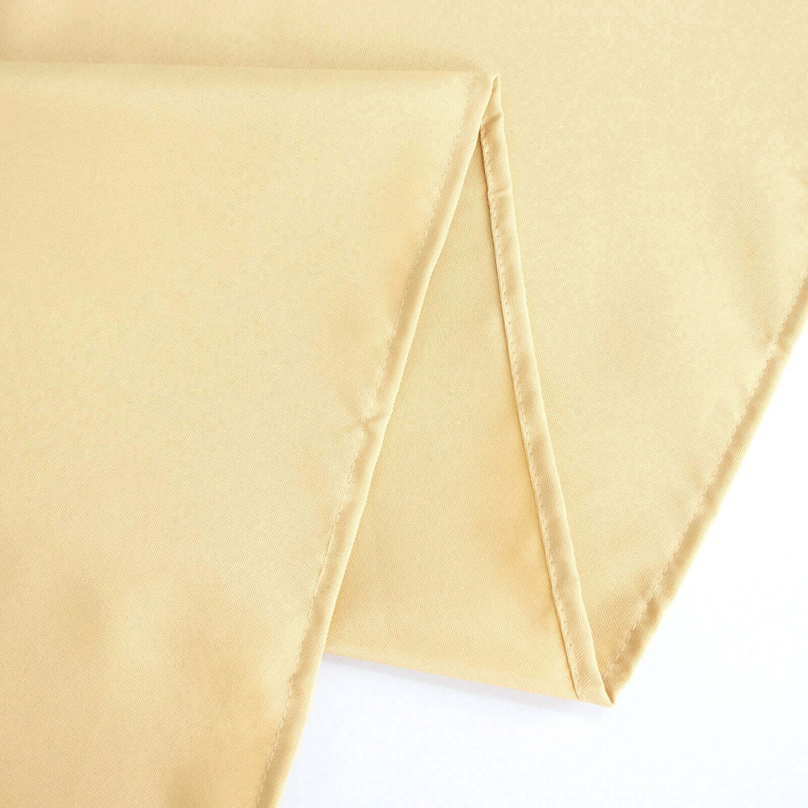 Premium Polyester 90x156 Rectangle Tablecloth Champagne - Seamless 220GSM Stain-Resistant Table Cover