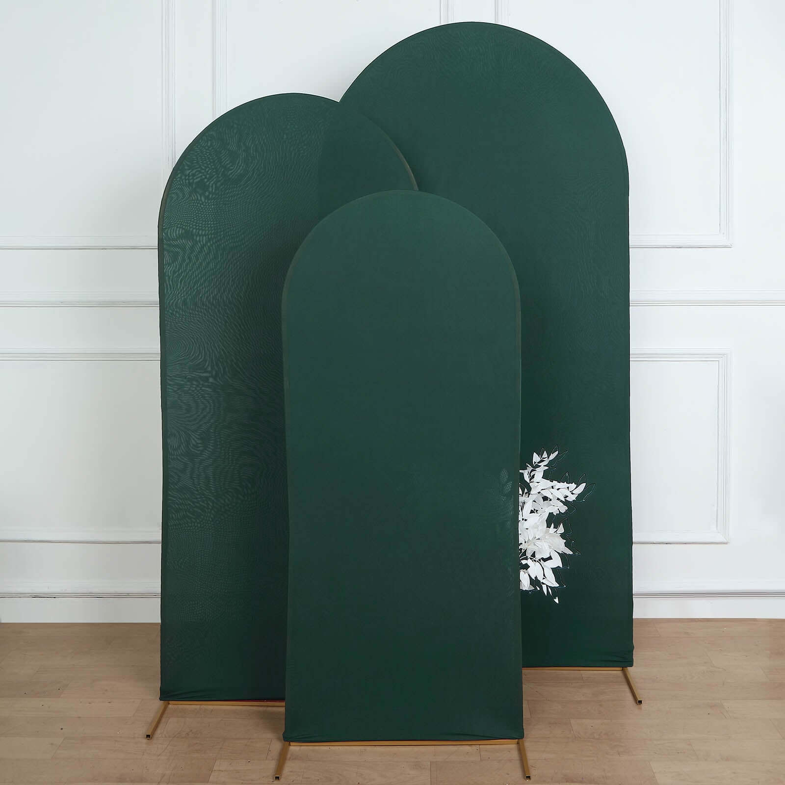 5ft Matte Hunter Emerald Green Spandex Fitted Chiara Backdrop Stand Cover For Round Top Wedding Arch