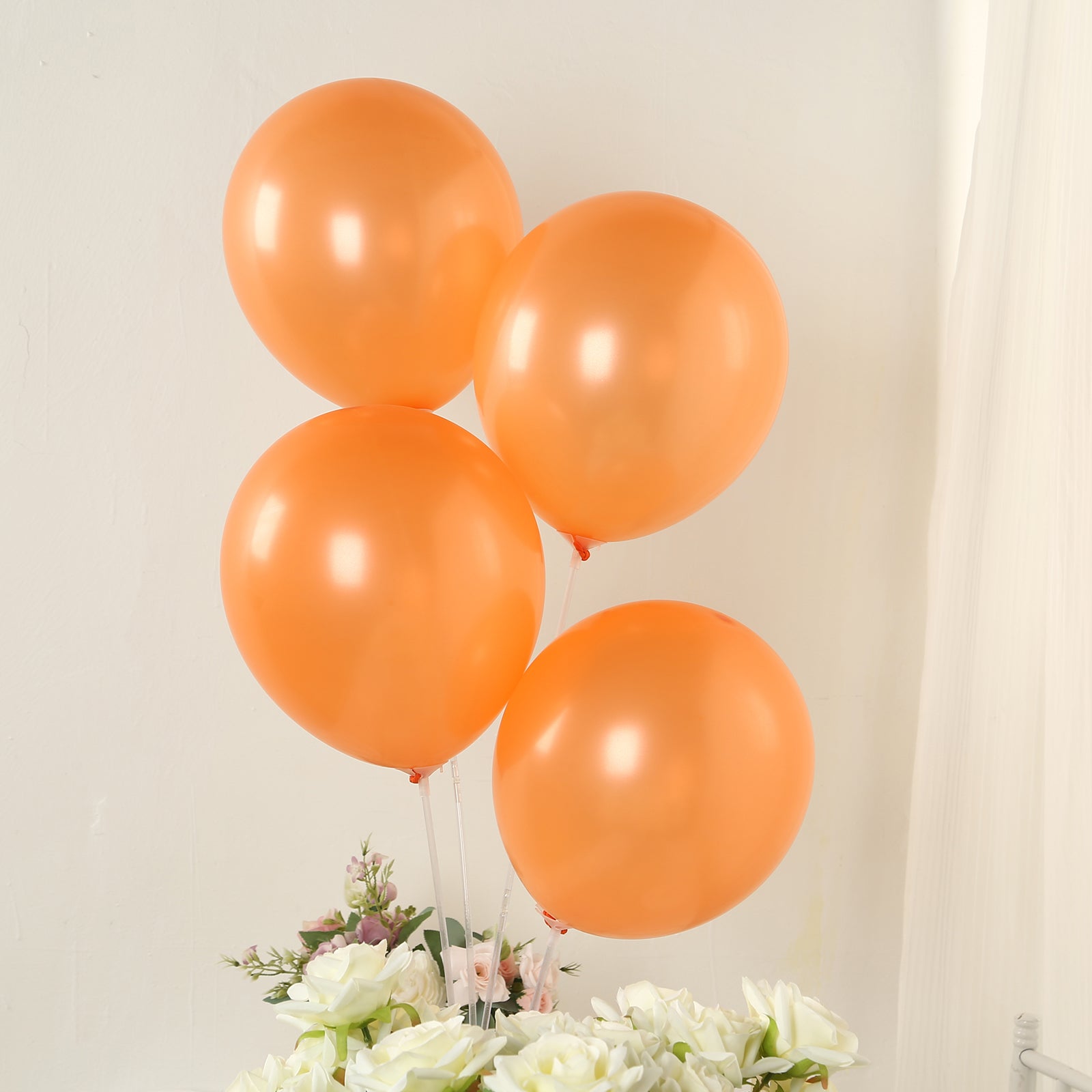 50 Pack Orange Biodegradable Balloons, 12 Thickened Extra Strong Eco-friendly Latex Helium Party Balloons