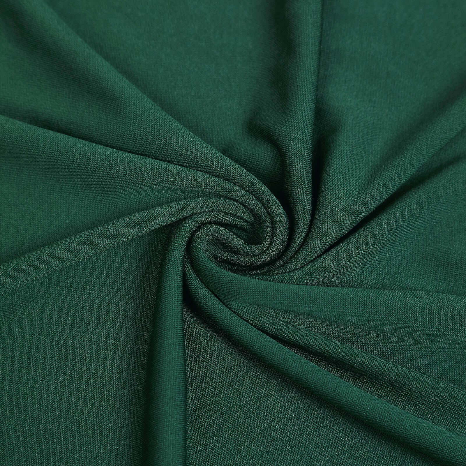 7ft Matte Hunter Emerald Green Spandex Fitted Chiara Backdrop Stand Cover For Round Top Wedding Arch