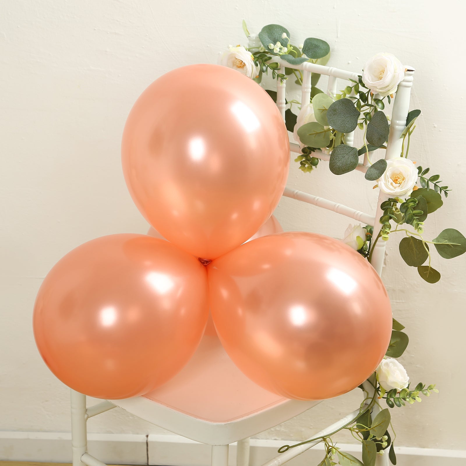 50 Pack Rose Gold Biodegradable Balloons, 12 Thickened Extra Strong Eco-friendly Latex Helium Party Balloons