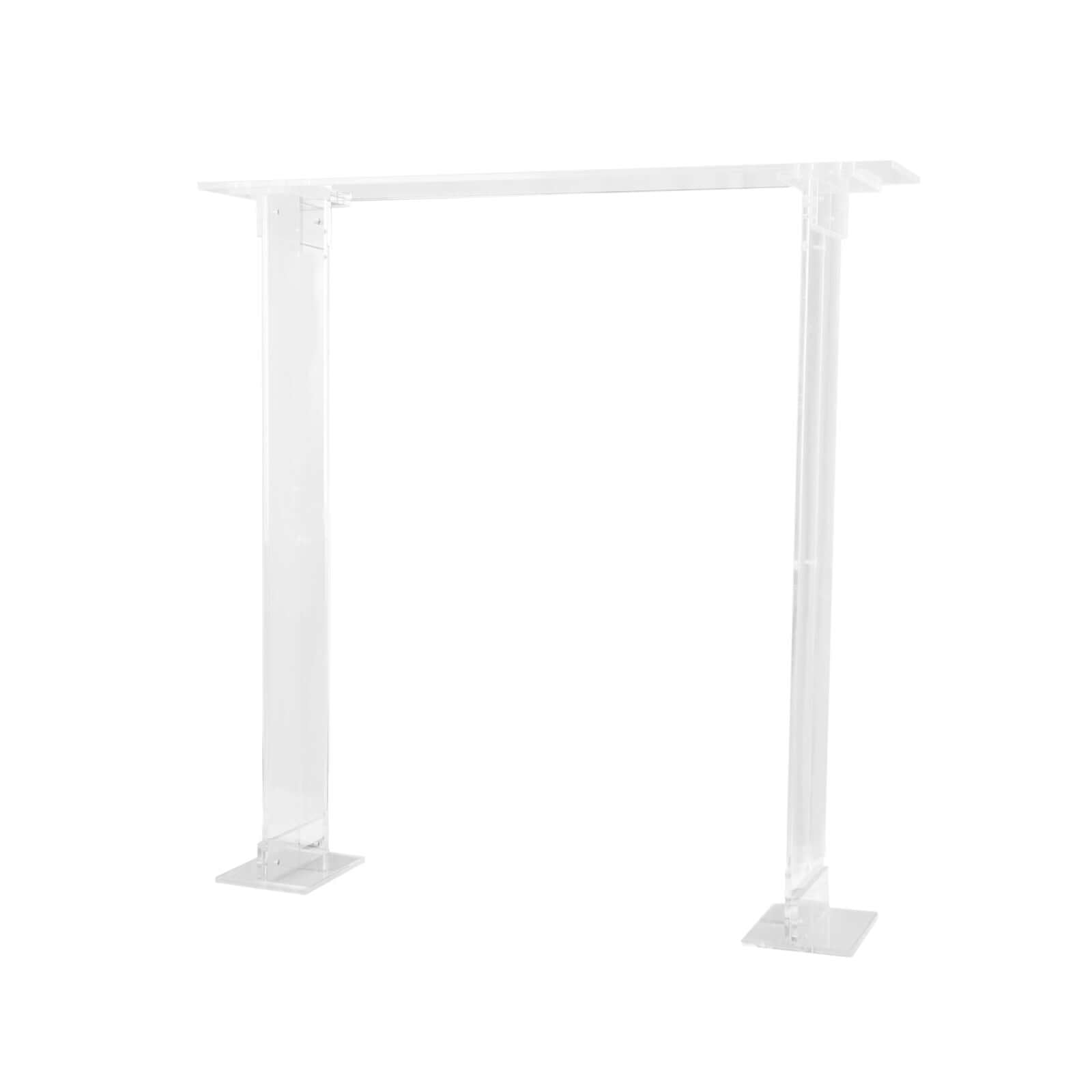 Acrylic Flower Stand Rectangular Design Clear - Decorative Floral Frame Table Centerpiece for Events 40