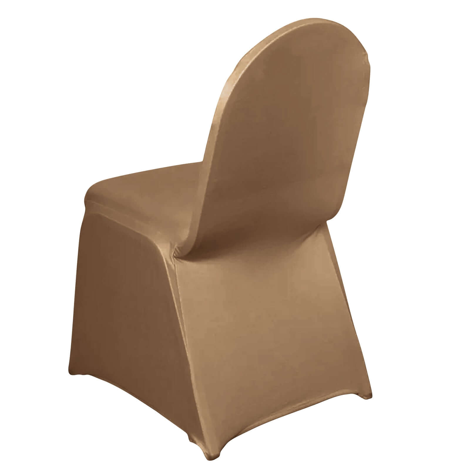 Spandex Chair Cover for Banquet Chairs Taupe - Stretch 160GSM Fabric with Slip-On Slipcover