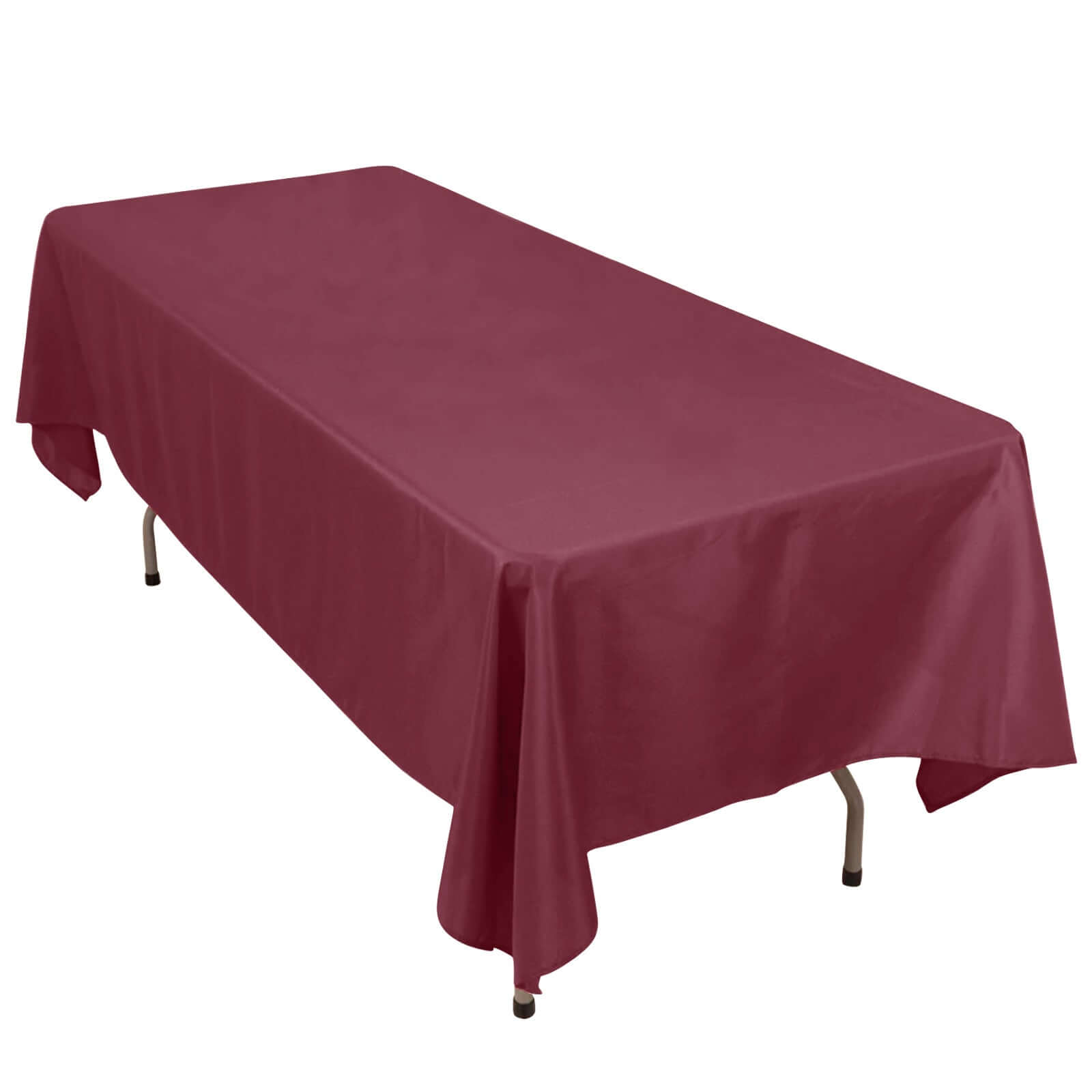 Premium Polyester 60x102 Rectangle Tablecloth Burgundy - Durable 220GSM Wrinkle-Resistant Table Cover