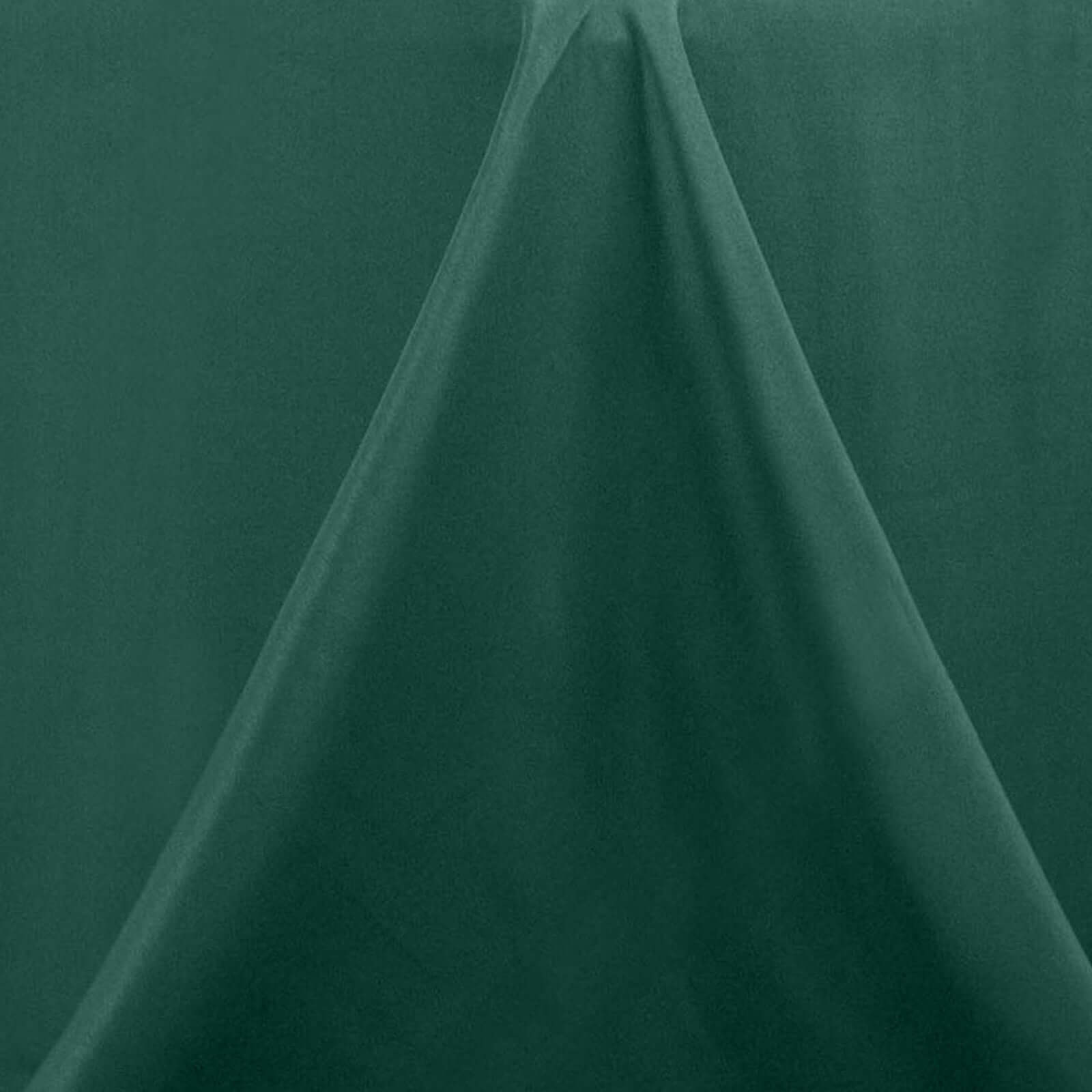 Premium Polyester 132 Round Tablecloth Hunter Emerald Green - Seamless 220GSM Wrinkle-Resistant Table Cover