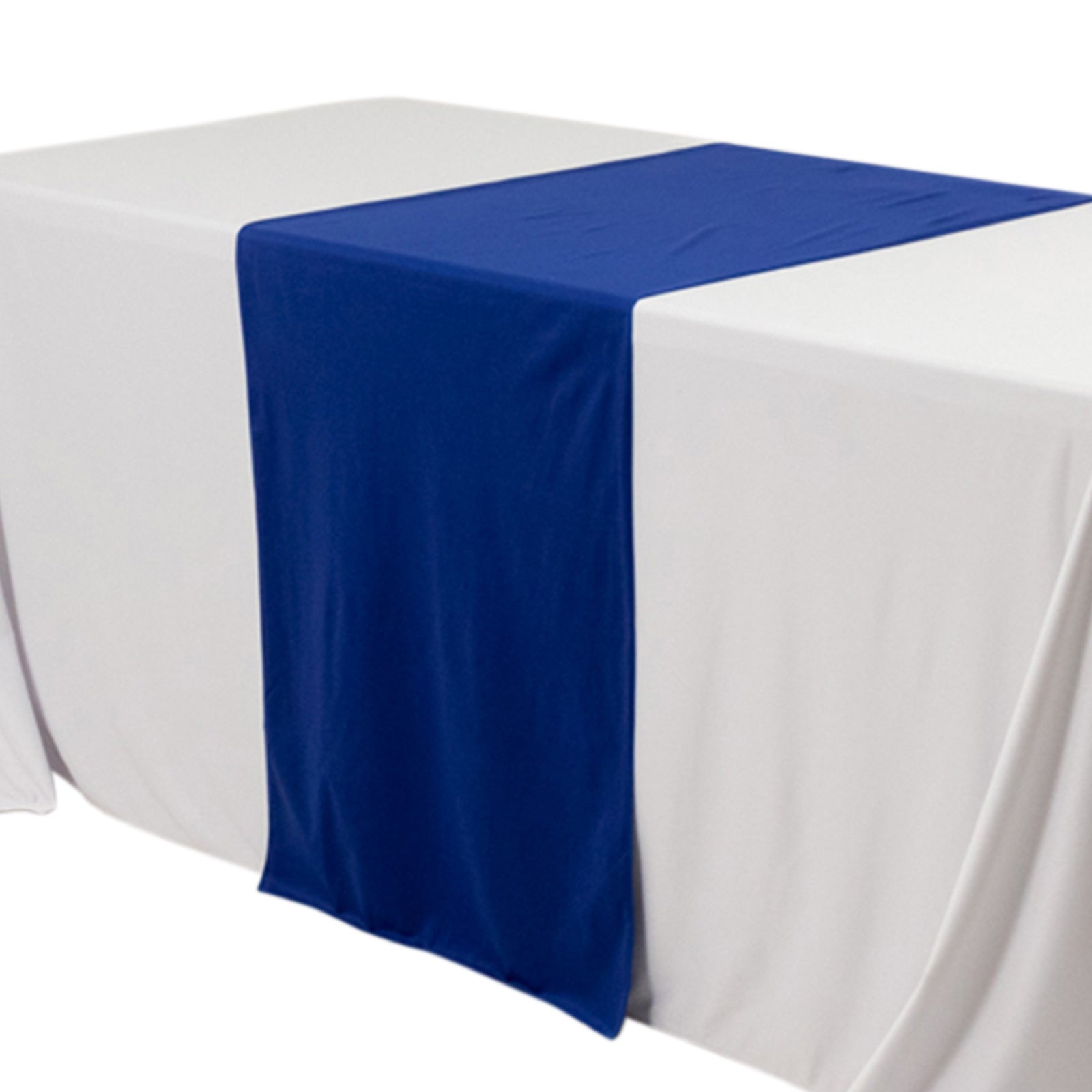 Wide Polyester 24x72 Table Runner Royal Blue - Durable Trade Show Table Linen