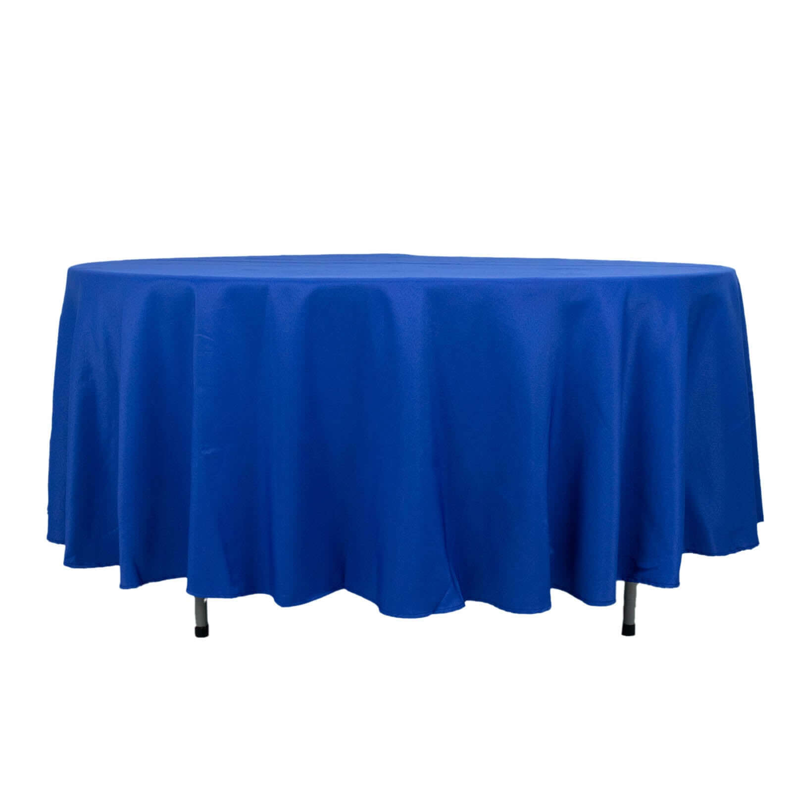 Premium Polyester 108 Round Tablecloth Royal Blue - Wrinkle-Resistant 220GSM Table Cover