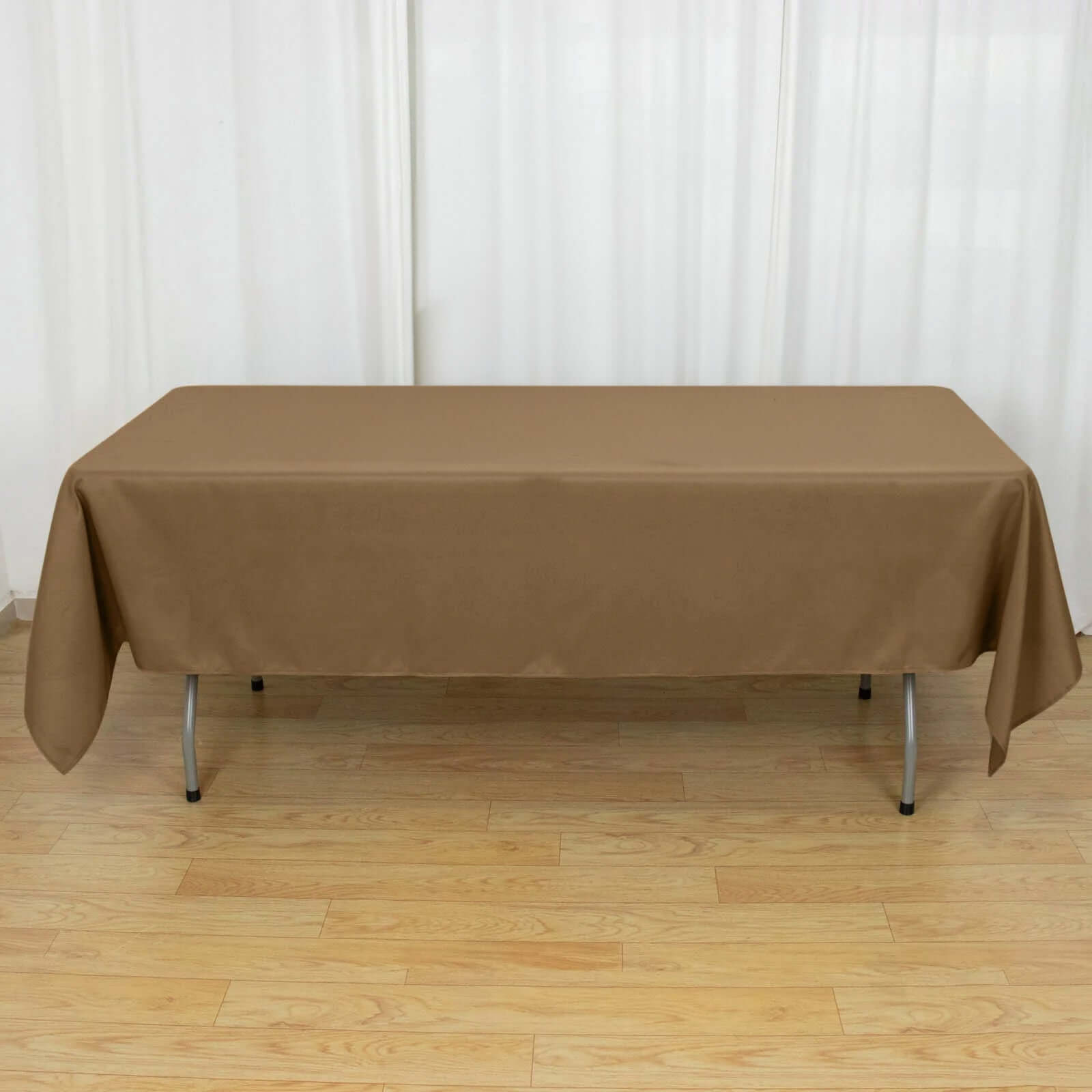 Polyester 60x102 Rectangle Tablecloth Taupe - Durable and Stylish Table Cover