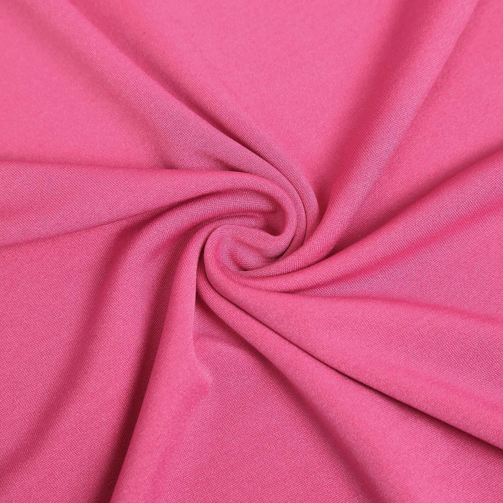 Set of 3 Matte Fuchsia Spandex Fitted Chiara Backdrop Stand Cover For Round Top Wedding Arch - 5ft, 6ft, 7ft