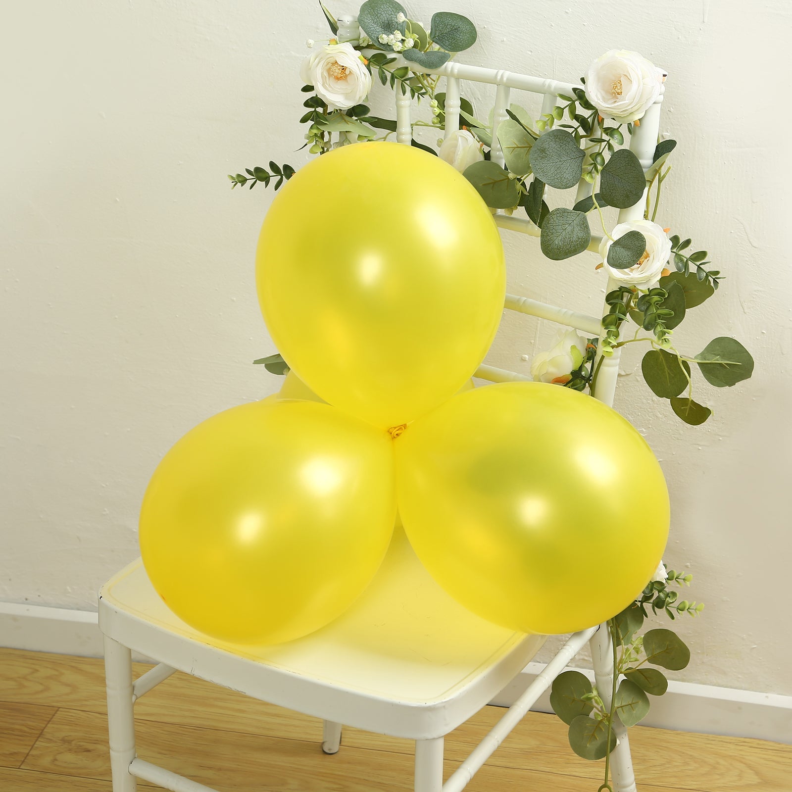 50 Pack Yellow Biodegradable Balloons, 12 Thickened Extra Strong Eco-friendly Latex Helium Party Balloons