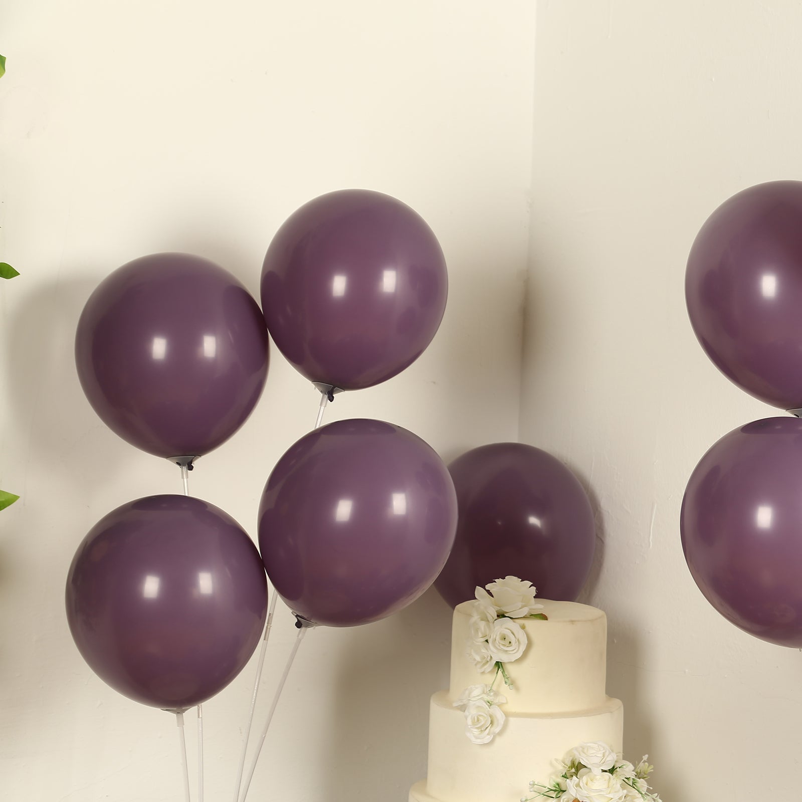 50 Pack Matte Pastel Violet Amethyst Biodegradable Balloons 12, Round Eco-friendly Thick Latex Party Balloons