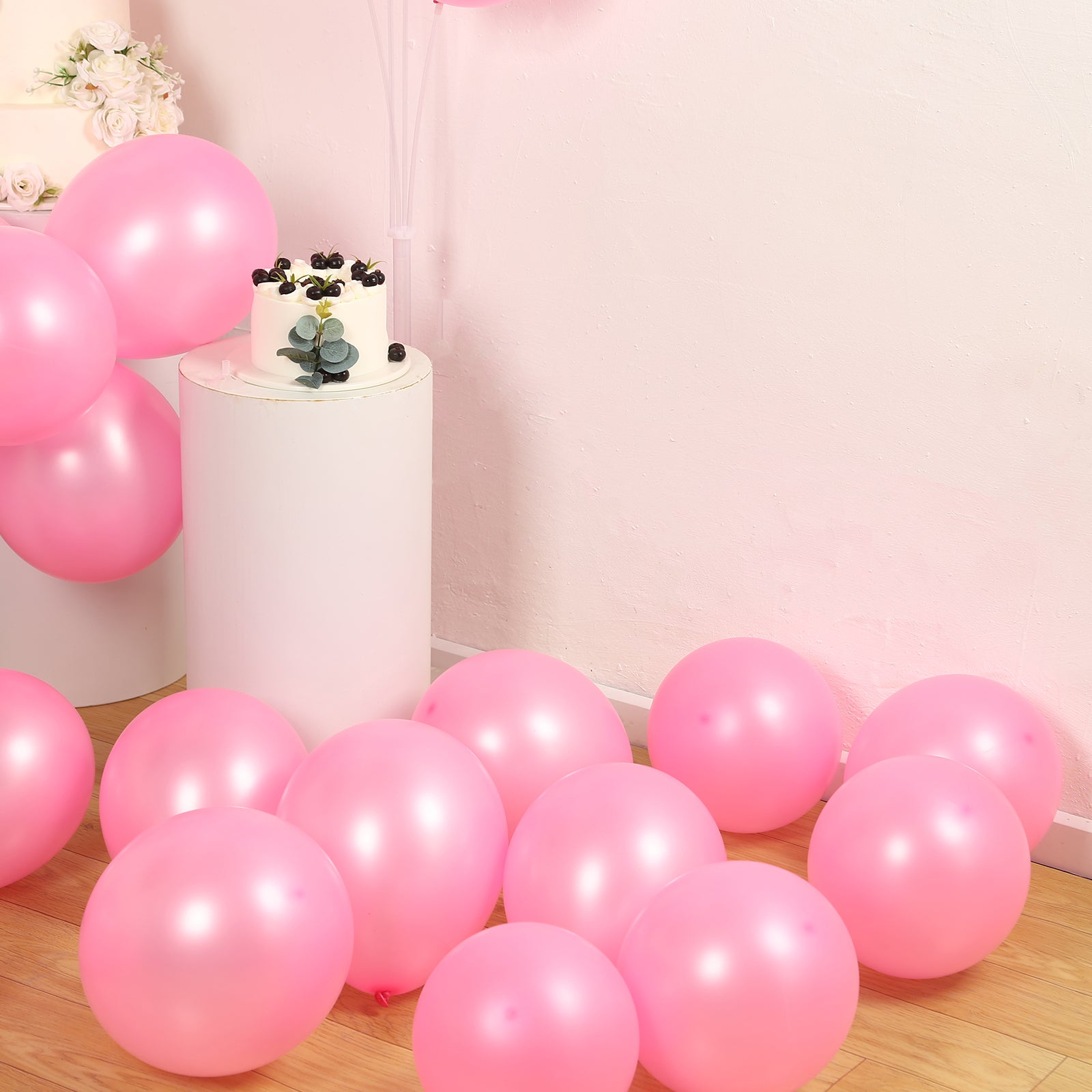 50 Pack Pink Biodegradable Balloons, 12 Thickened Extra Strong Eco-friendly Latex Helium Party Balloons