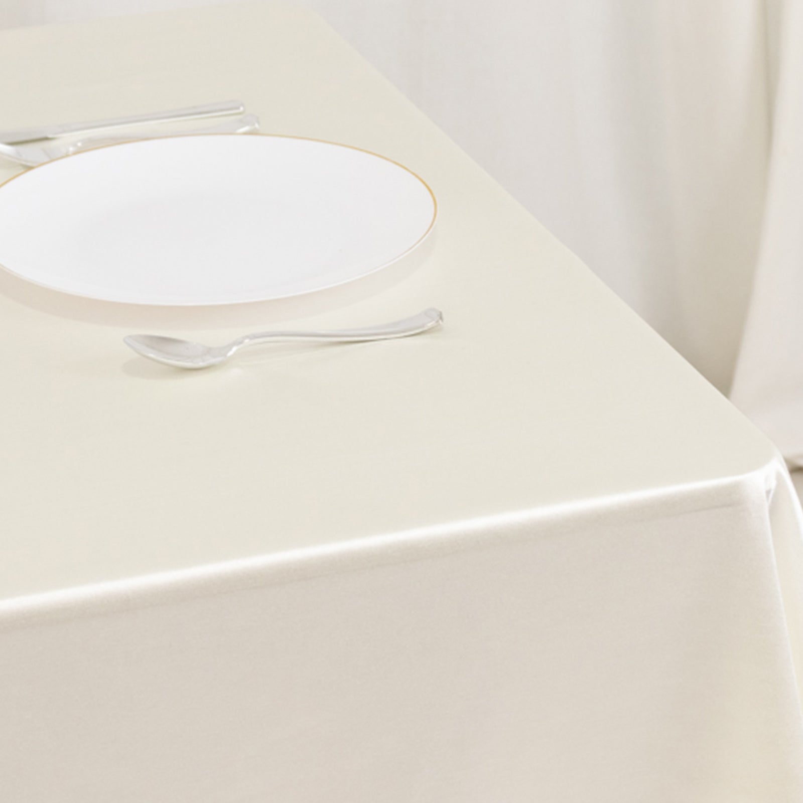 Premium Scuba Square 70x70 Tablecloth Shimmer Pearl White - Wrinkle Free & Stain Resistant Table Cover for Weddings and Parties