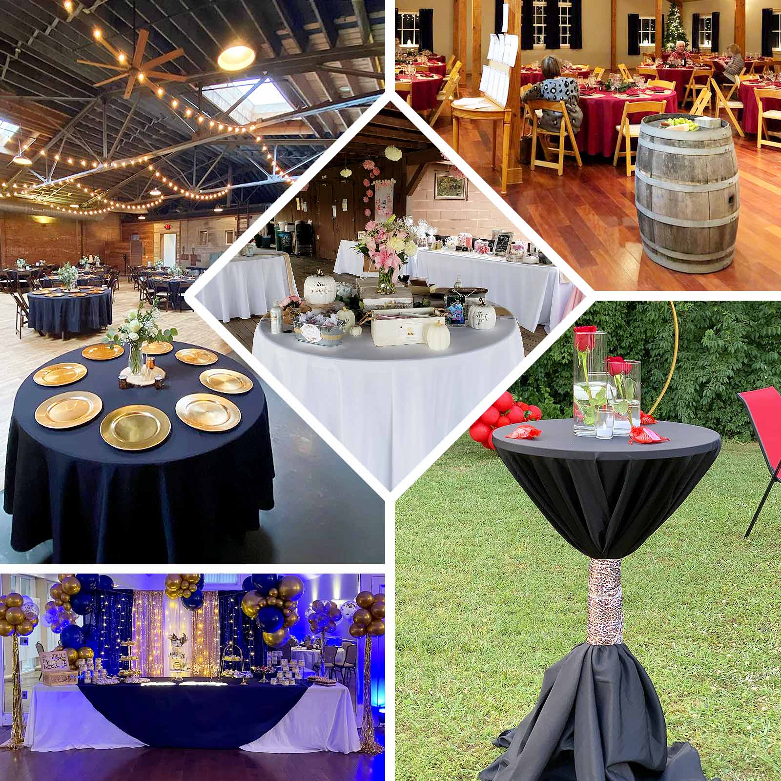 Premium Polyester 108 Round Tablecloth Champagne - Wrinkle-Resistant 220GSM Table Cover