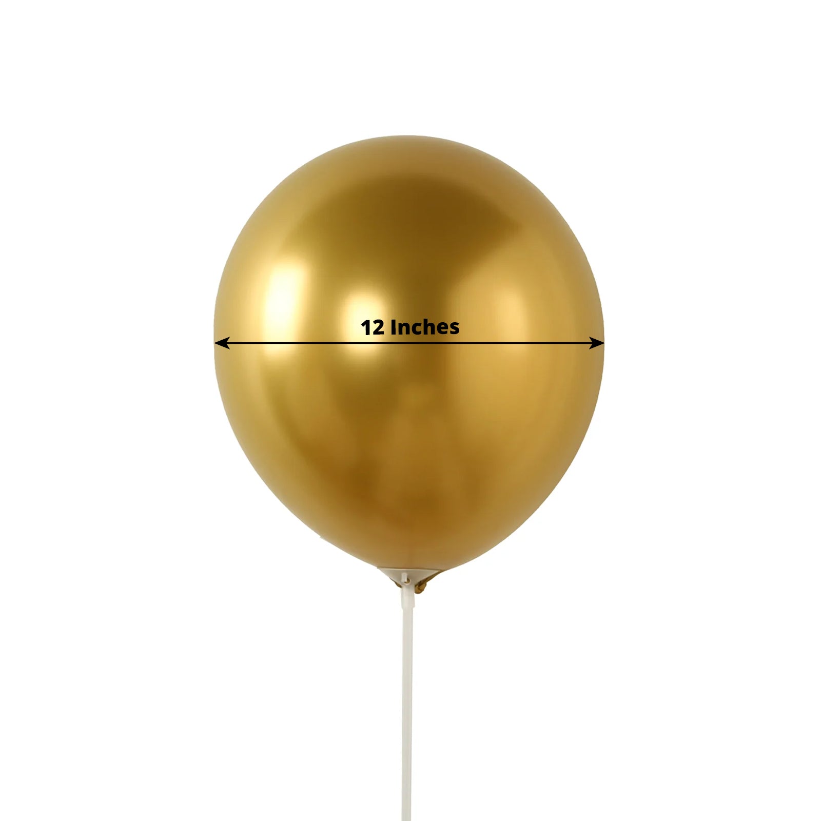 50 Pack Chrome Gold Biodegradable Latex Balloons 12, Thick Eco Friendly Metallic Party Balloons