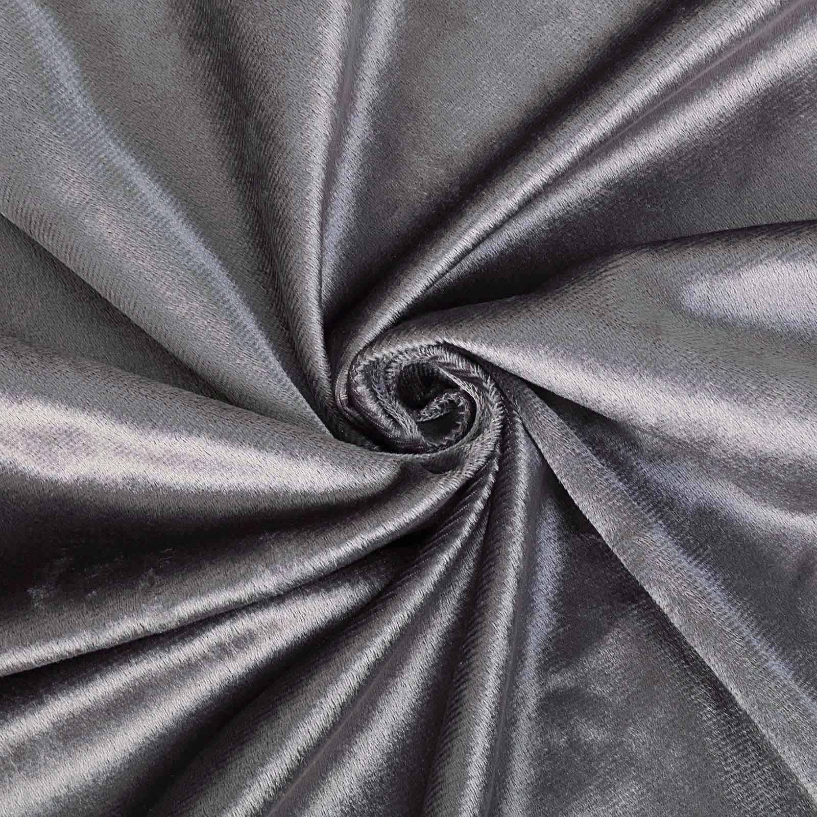 8ftx8ft Charcoal Gray Premium Smooth Velvet Event Curtain Drapes, Privacy Backdrop Event Panel with Rod Pocket