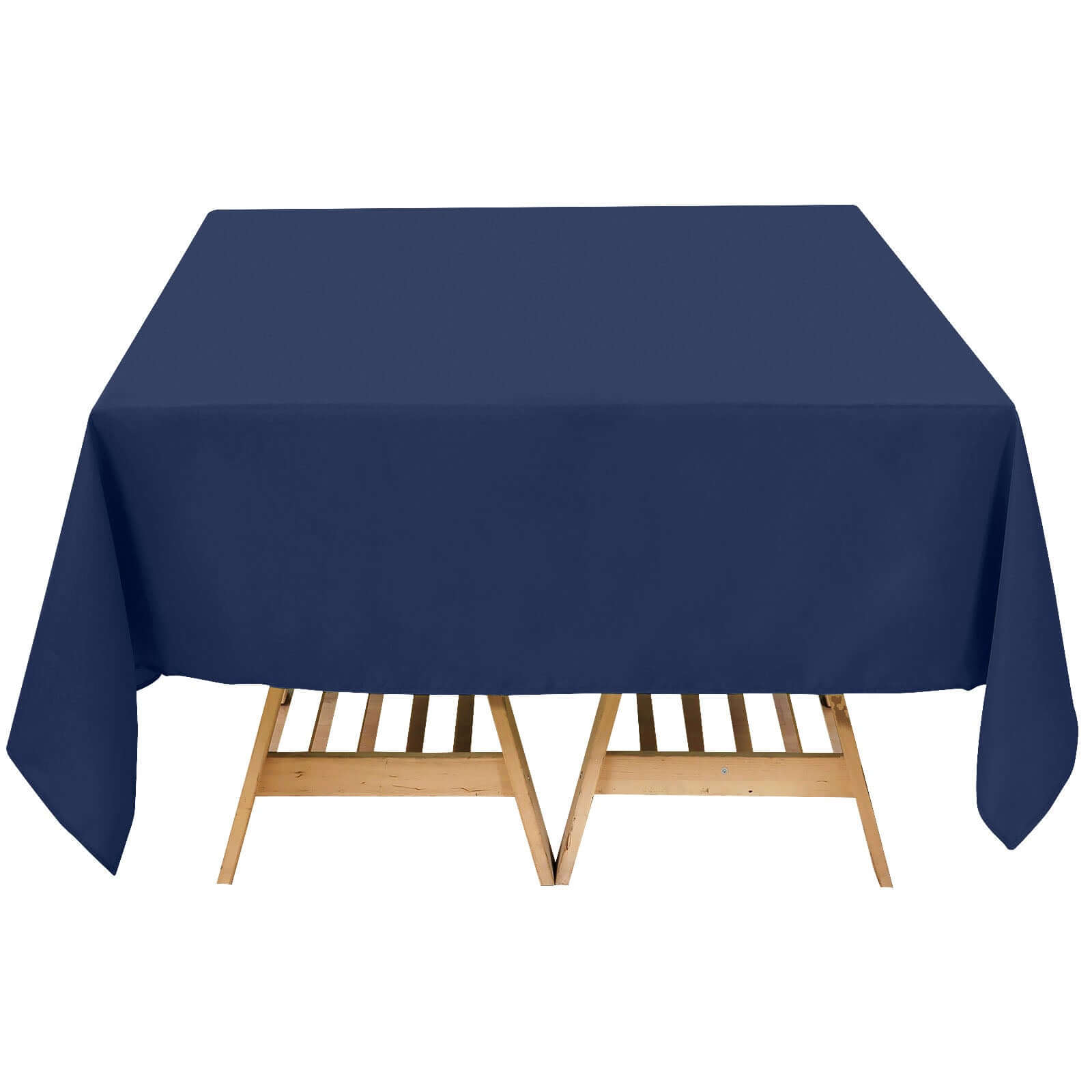 Premium Polyester Square Tablecloth 70x70 Navy Blue 220GSM Wrinkle-Resistant Table Cover