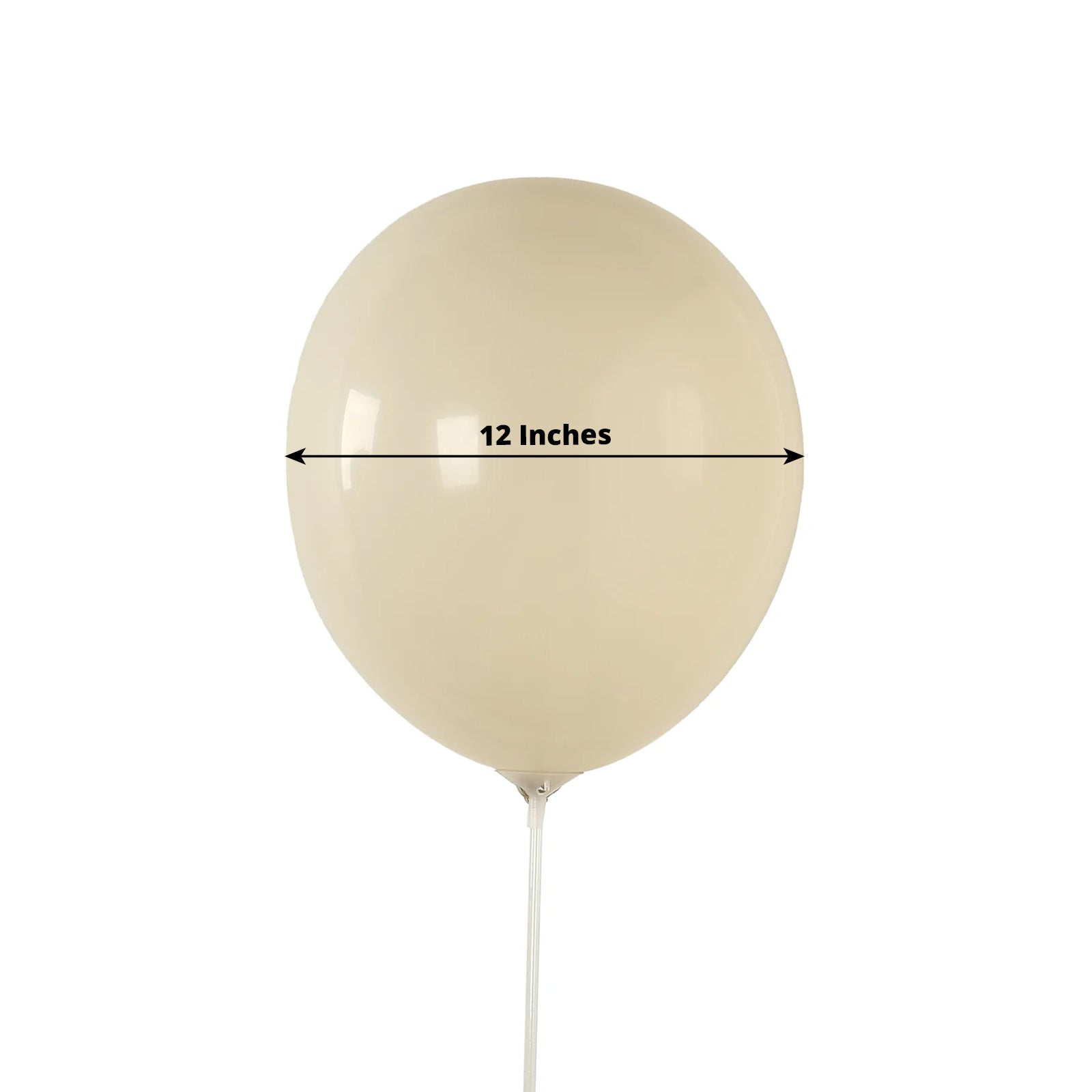 50 Pack Matte Pastel Beige Biodegradable Balloons 12, Round Eco-friendly Thick Latex Party Balloons