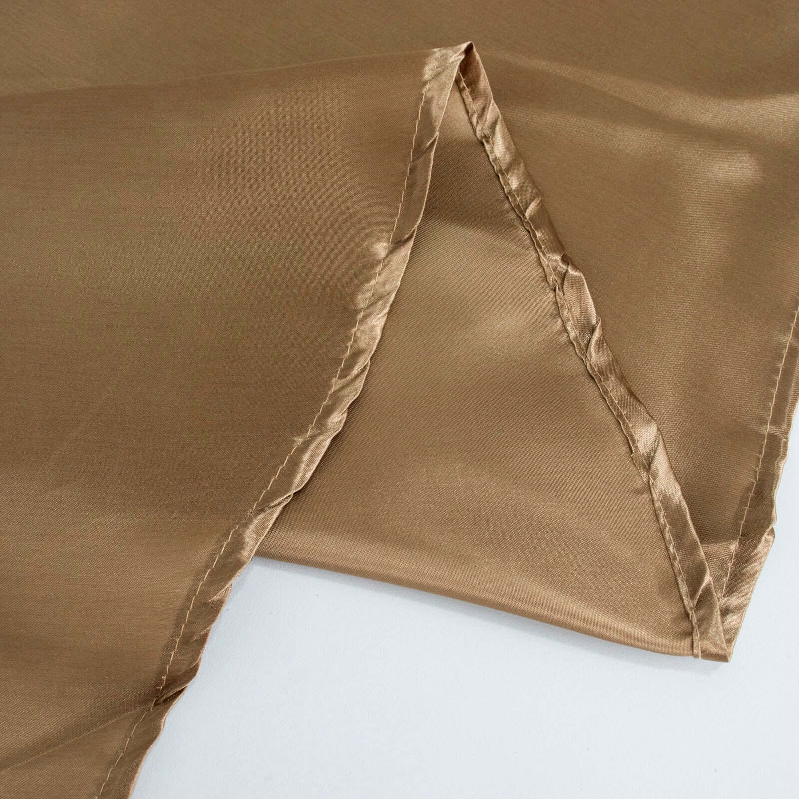 Satin 120 Round Tablecloth Taupe - Stylish Seamless Table Cover