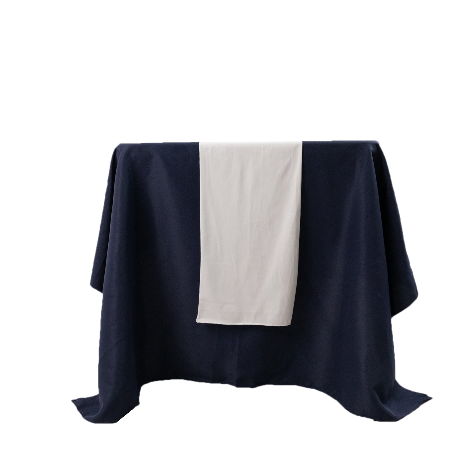 Premium Scuba Polyester 12x108 Table Runner White - Wrinkle-Free Table Linen for Events & Weddings