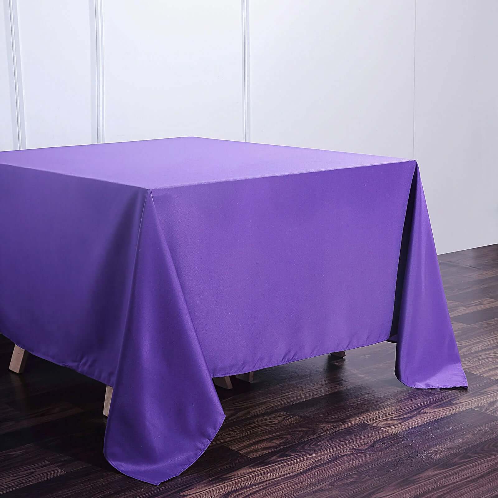 Polyester Square 90x90 Tablecloth Purple - Wrinkle-Resistant & Durable Table Cover