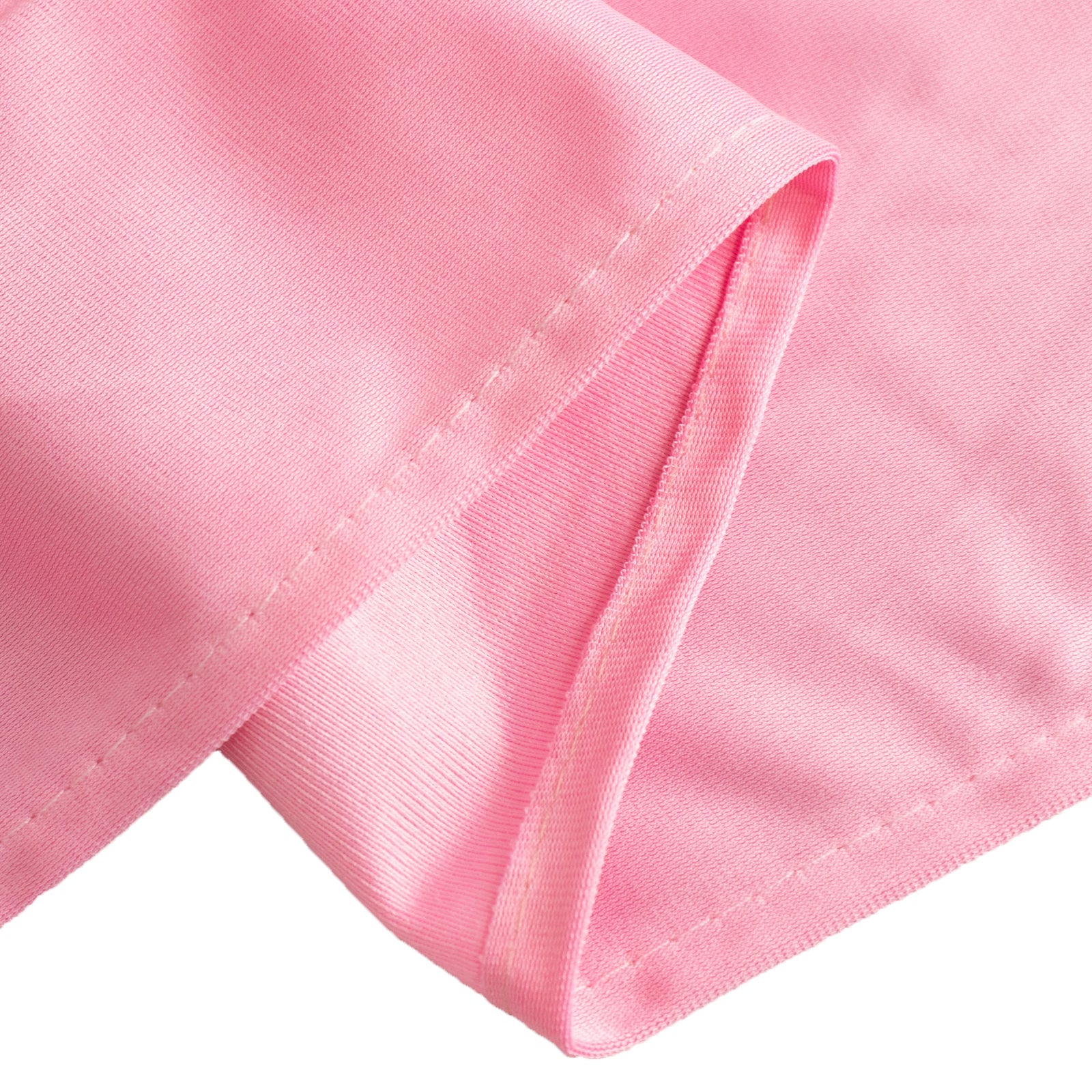 Premium Scuba Rectangular 90x132 Tablecloth Pink - Wrinkle Free, Stain Resistant & Seamless Table Cover