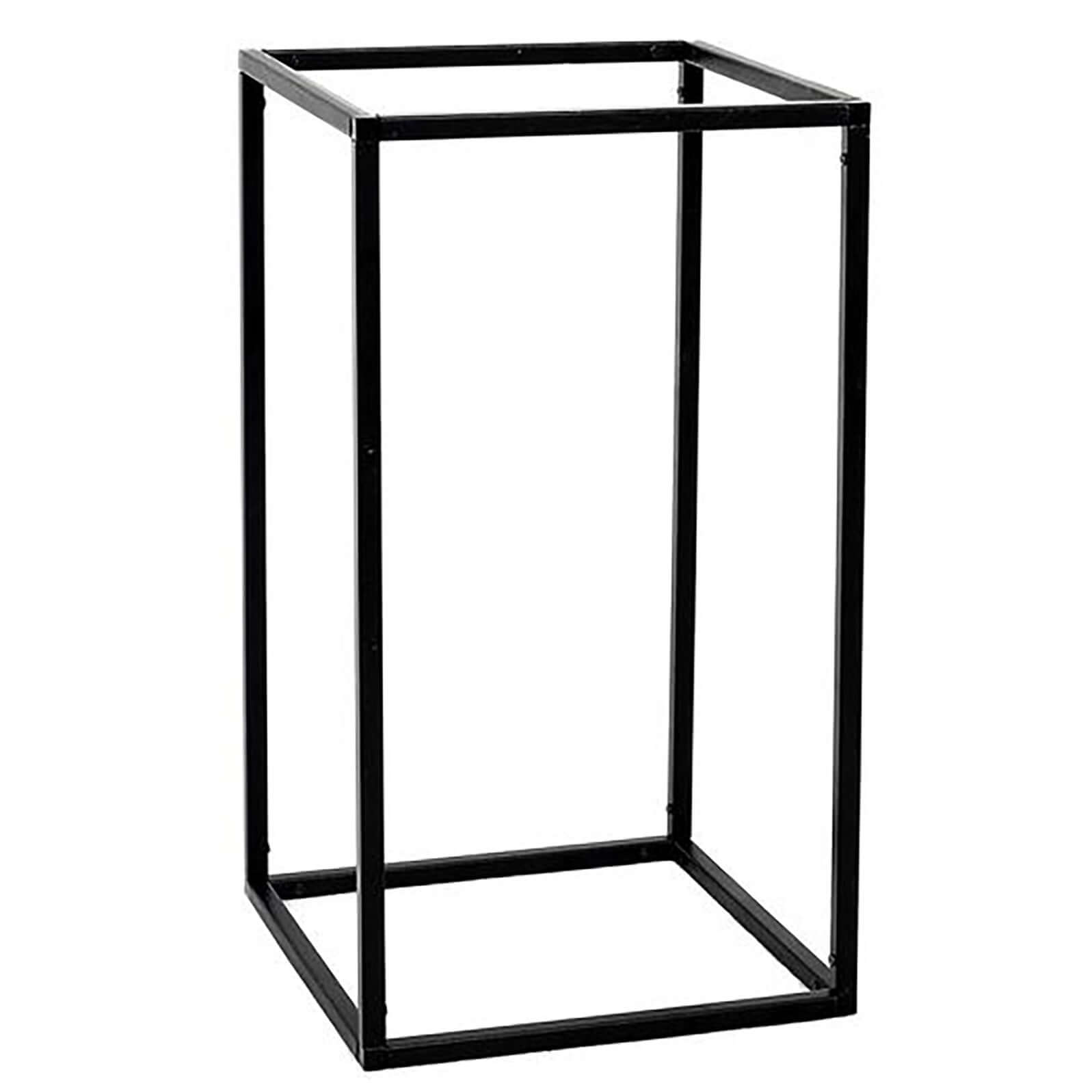 2-Pack Wedding Flower Stand Matte Black Metal Geometric Column Frame Rectangular - Versatile Floral Pedestal for Sophisticated Arrangements 16