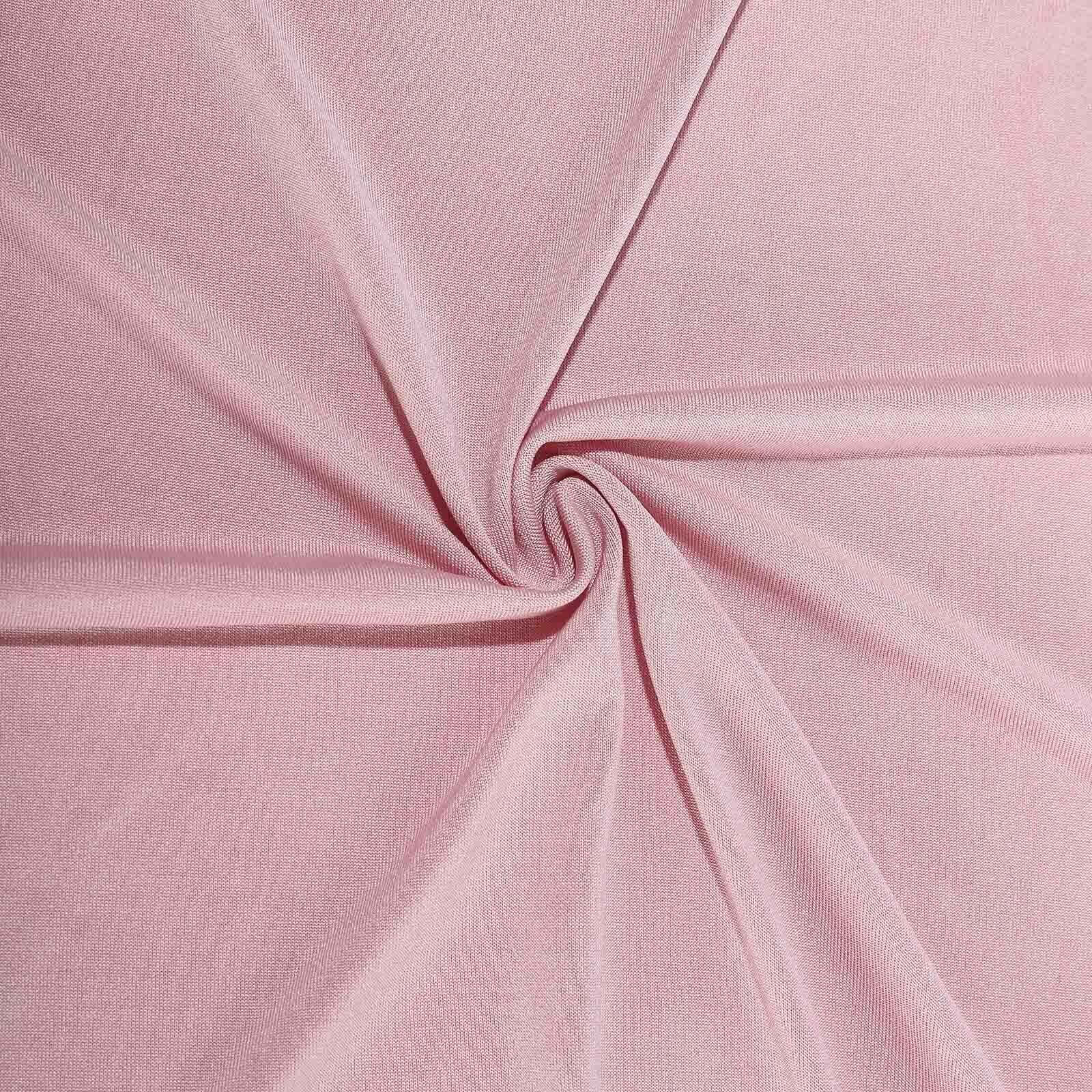 Stretch Spandex 96x30 Rectangle Table Cover Dusty Rose - Durable Form-Fitting Tablecloth