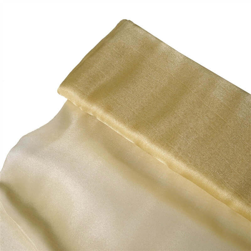 54x10yd Champagne Solid Sheer Chiffon Fabric Bolt, DIY Voile Drapery Fabric