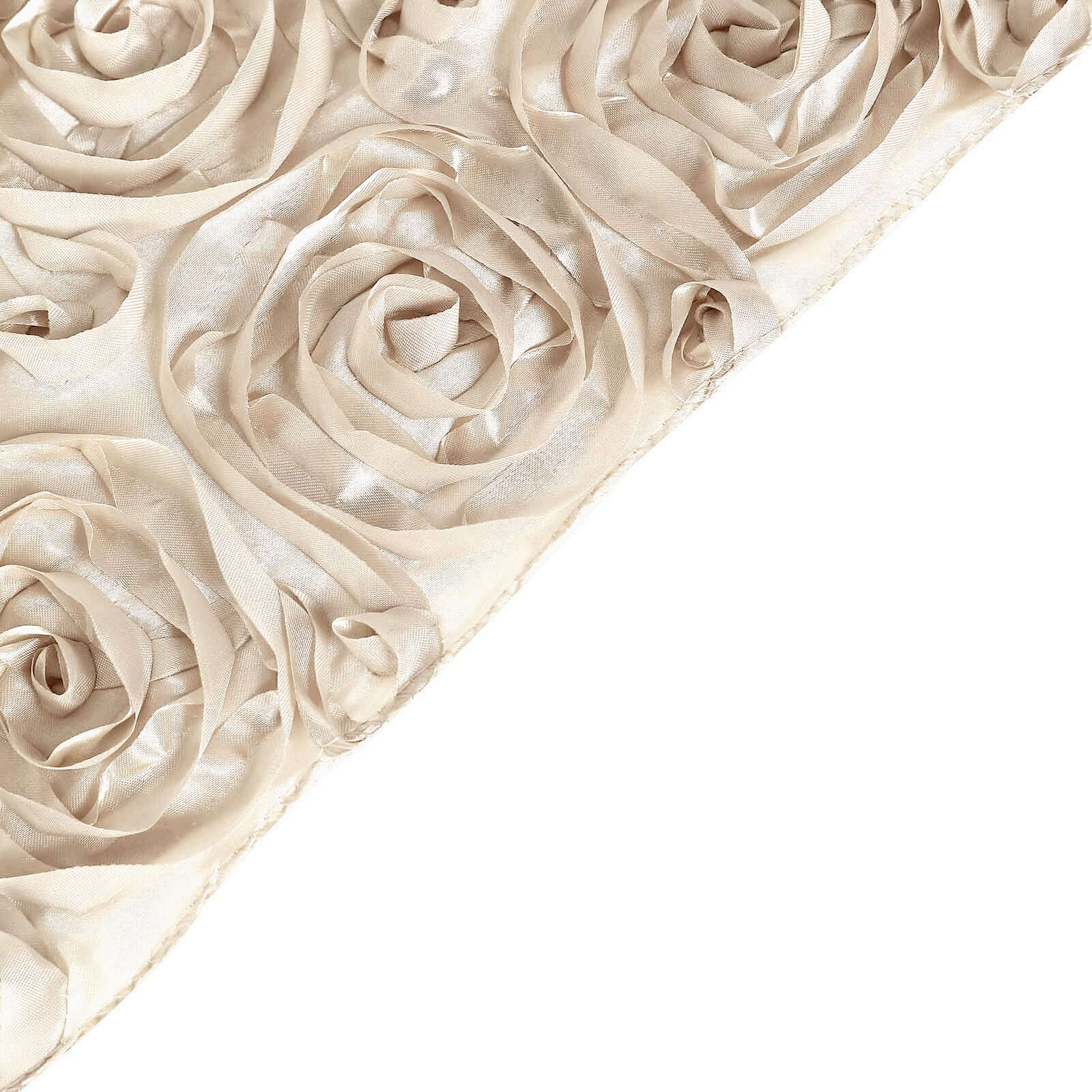 Rosette Satin 14x108 Table Runner Beige - Grandiose Design