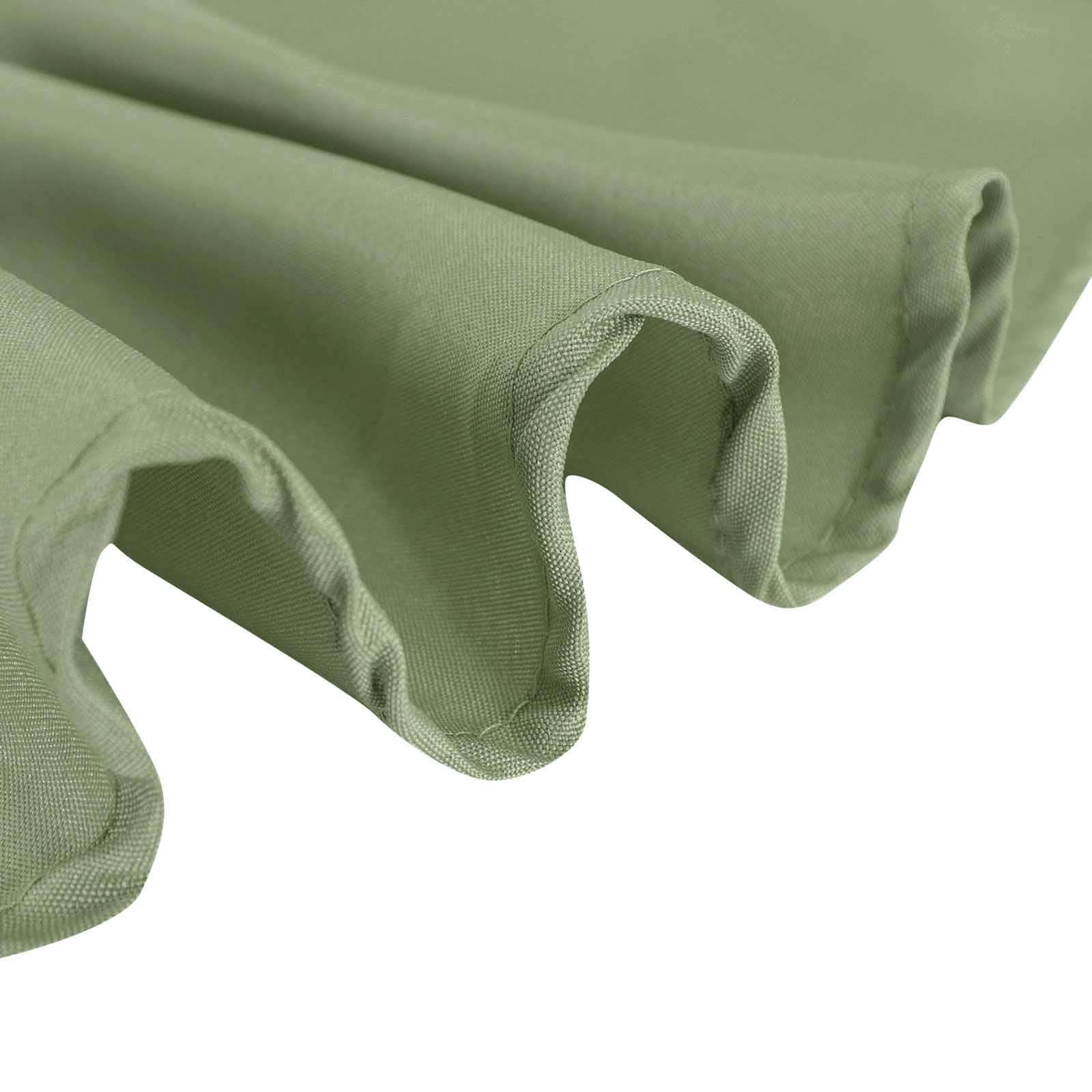 Polyester 108 Round Tablecloth Dusty Sage Green - Wrinkle-Resistant Table Cover