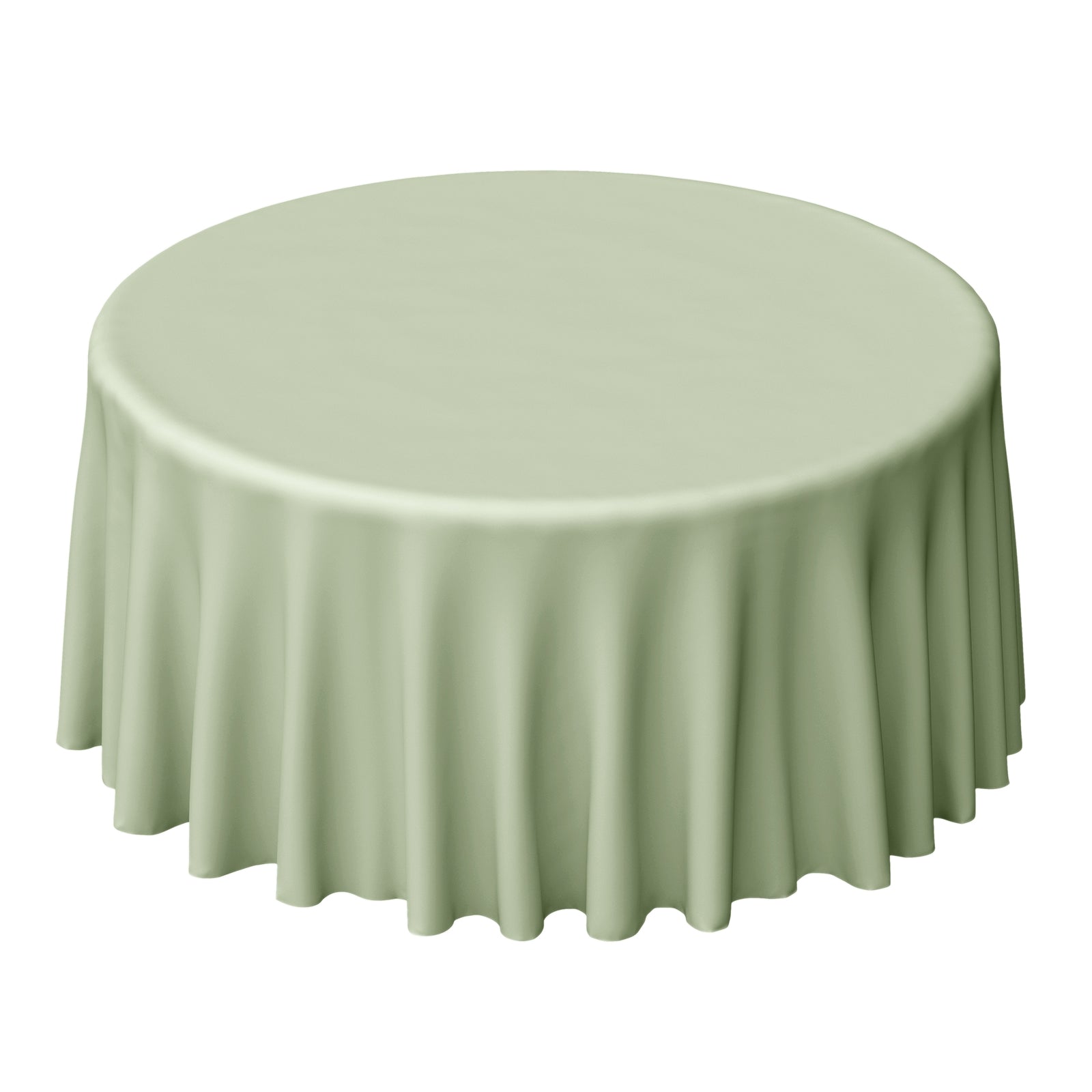 Polyester 120 Round Tablecloth Sage Green - Seamless Wrinkle-Resistant Table Cover