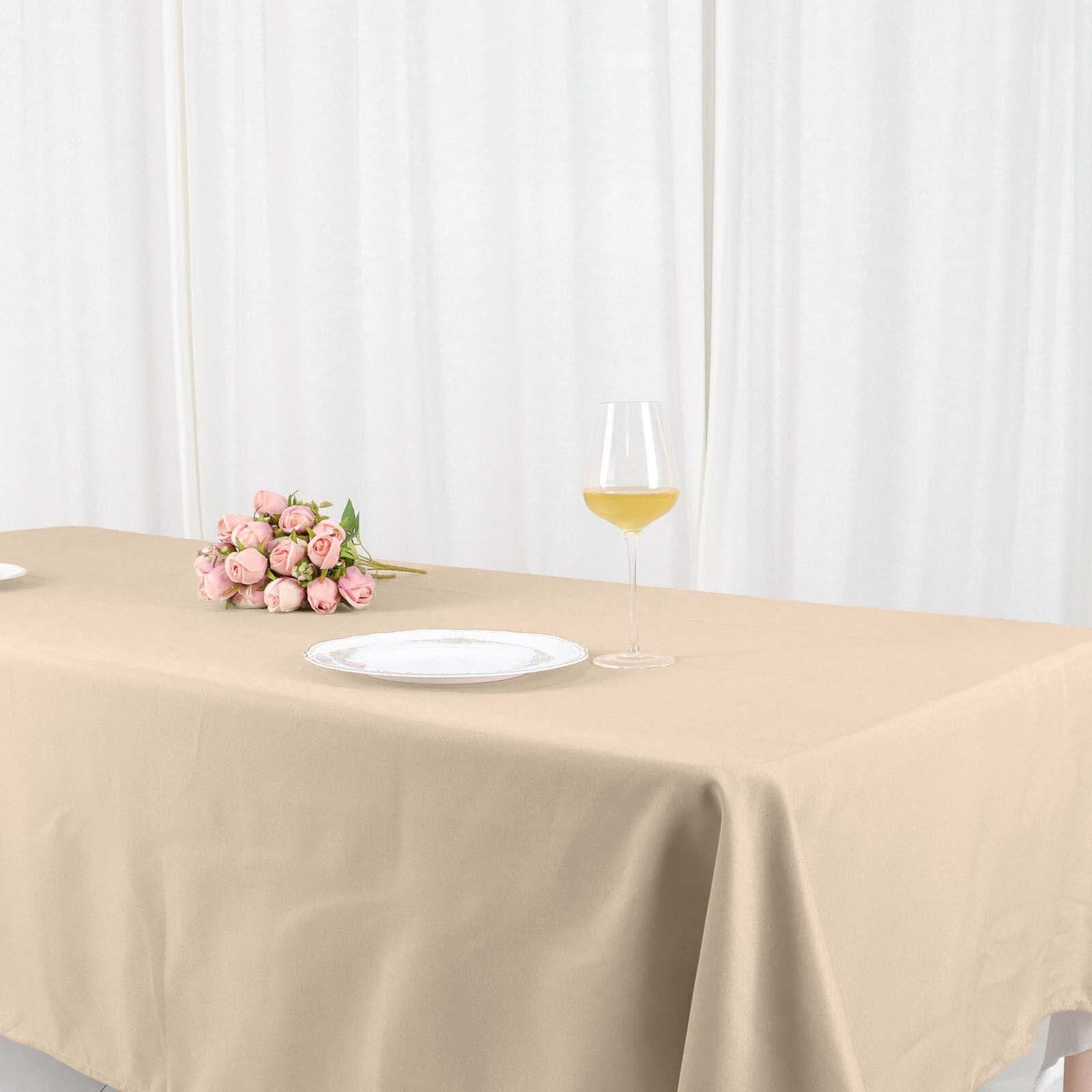 Polyester 60x102 Rectangle Tablecloth Nude - Durable and Stylish Table Cover