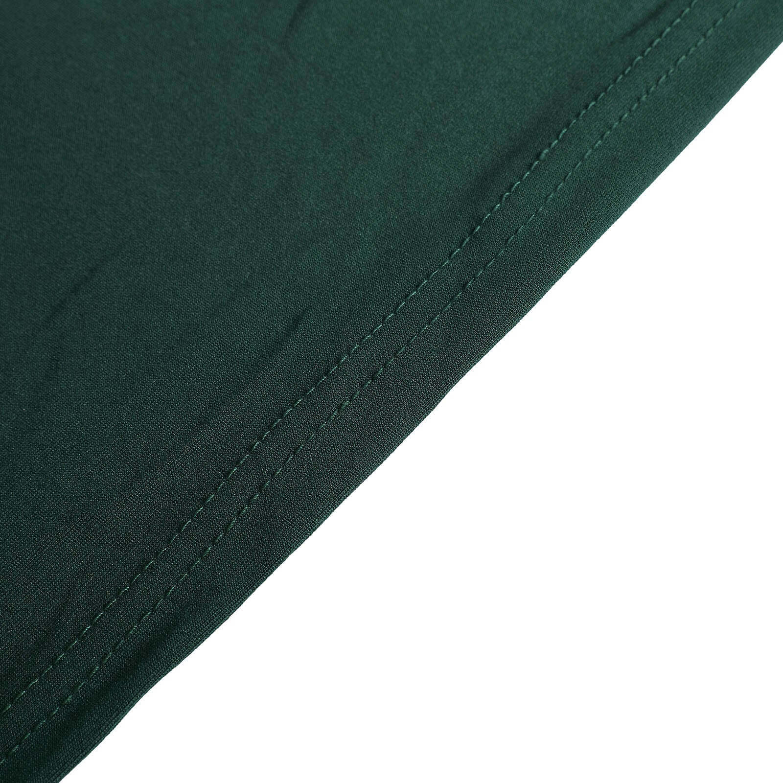 Stretch Spandex 96x30 Rectangle Table Cover Hunter Emerald Green - Durable Form-Fitting Tablecloth