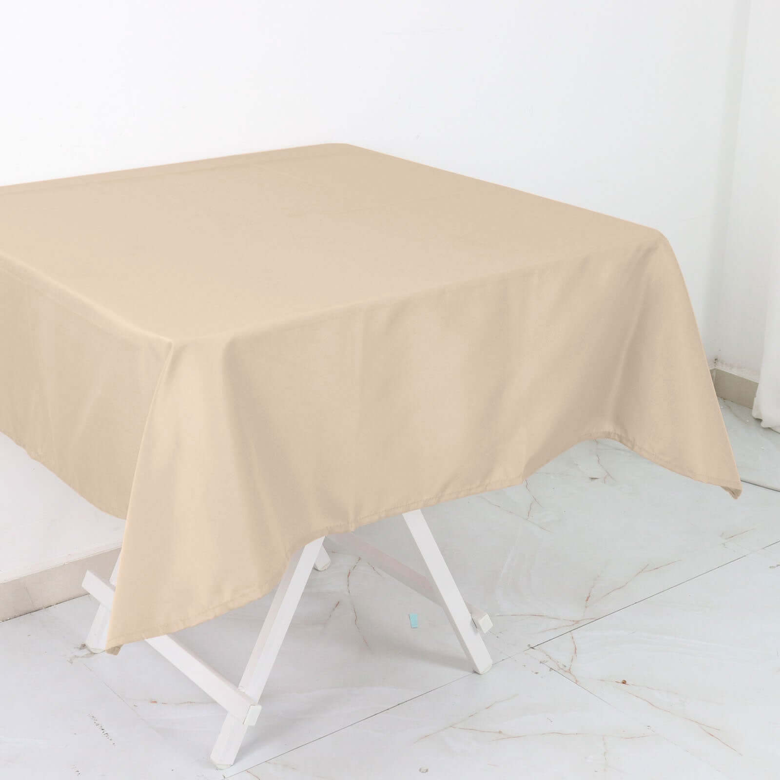 Polyester Square 54x54 Tablecloth Nude - Wrinkle-Resistant & Durable Table Cover