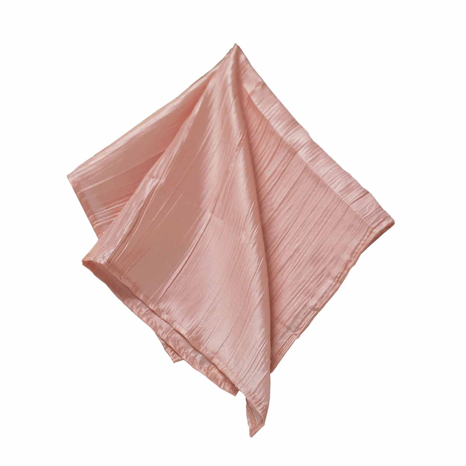 5 Pack Taffeta 20x20 Napkins Dusty Rose - Accordion Crinkle Dinner Napkins