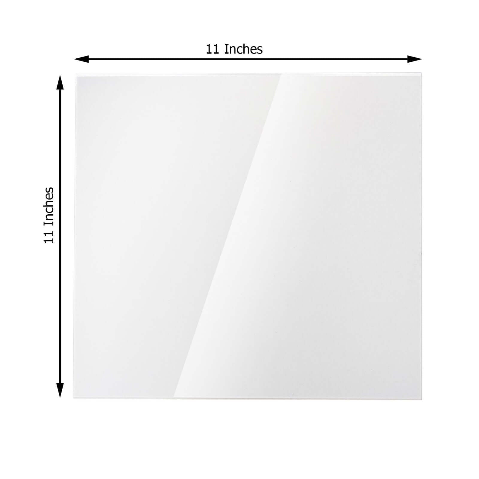 2-Pack Acrylic Plexiglass Sheets Top Plates Clear Square - Protective Film Coating 11 3mm Thick