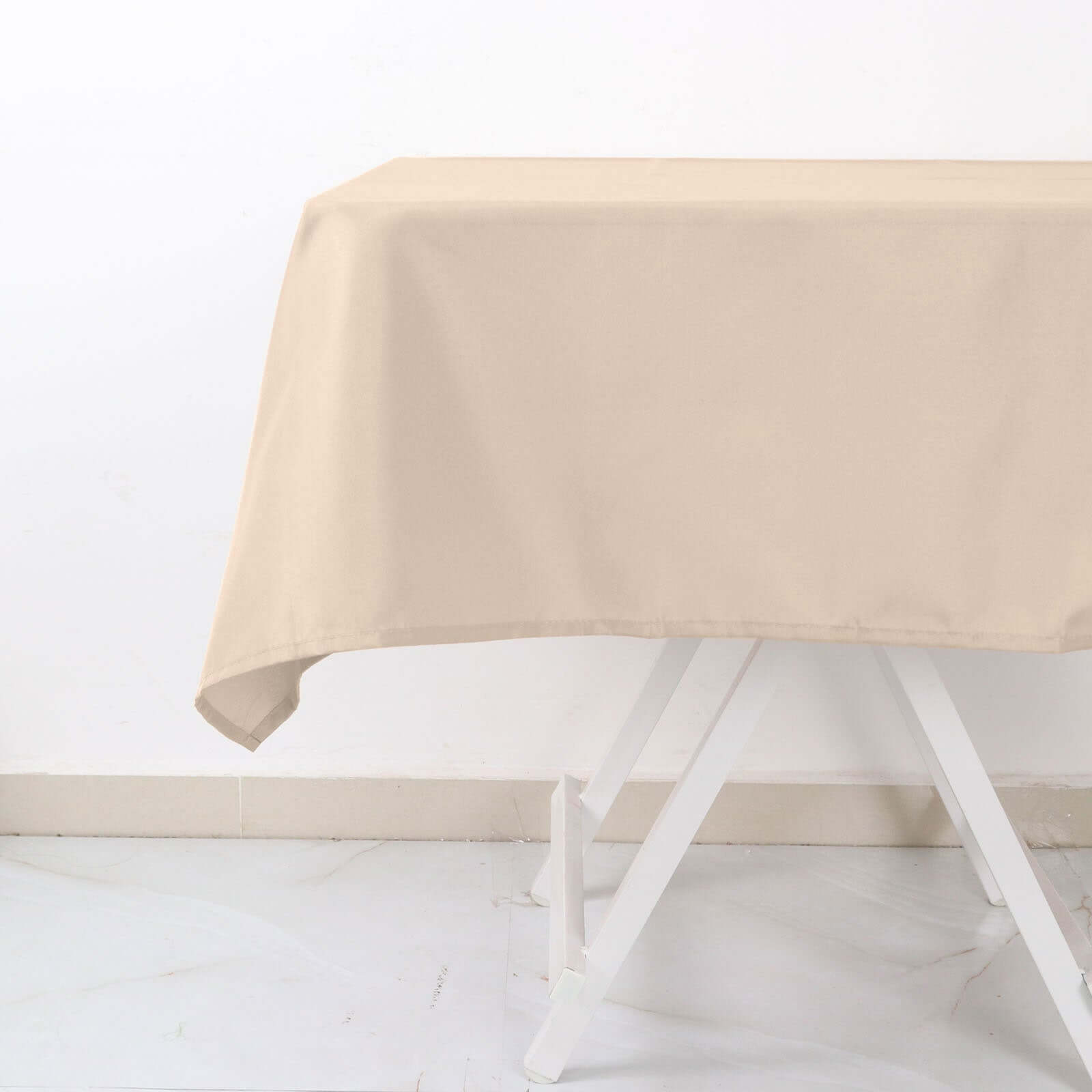 Polyester Square 54x54 Tablecloth Nude - Wrinkle-Resistant & Durable Table Cover