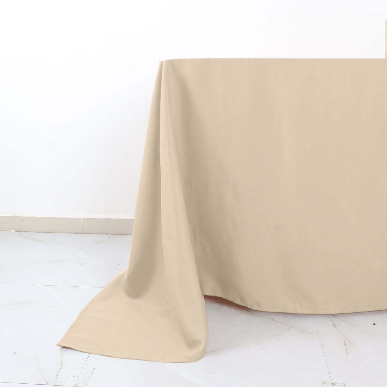 Polyester Square 90x90 Tablecloth Nude - Wrinkle-Resistant & Durable Table Cover