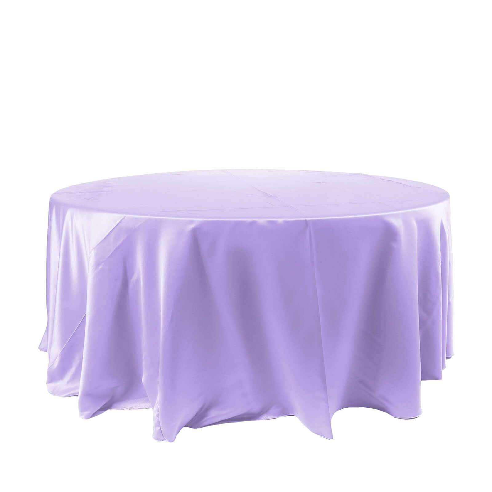 Satin 120 Round Tablecloth Lavender Lilac - Stylish Seamless Table Cover