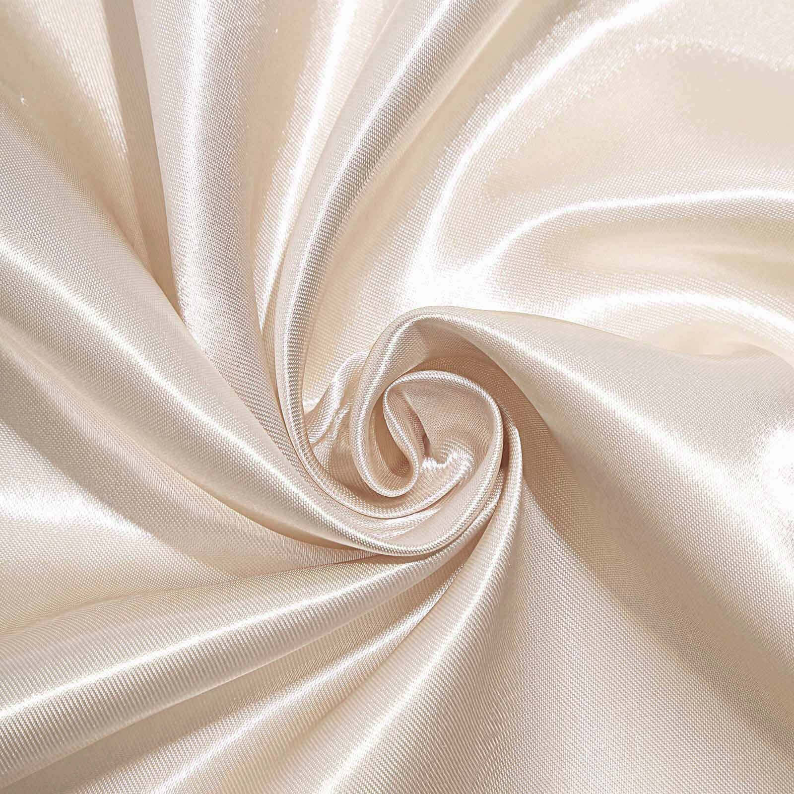 Satin Rectangular 60x126 Tablecloth Beige - Smooth and Lustrous Table Cover