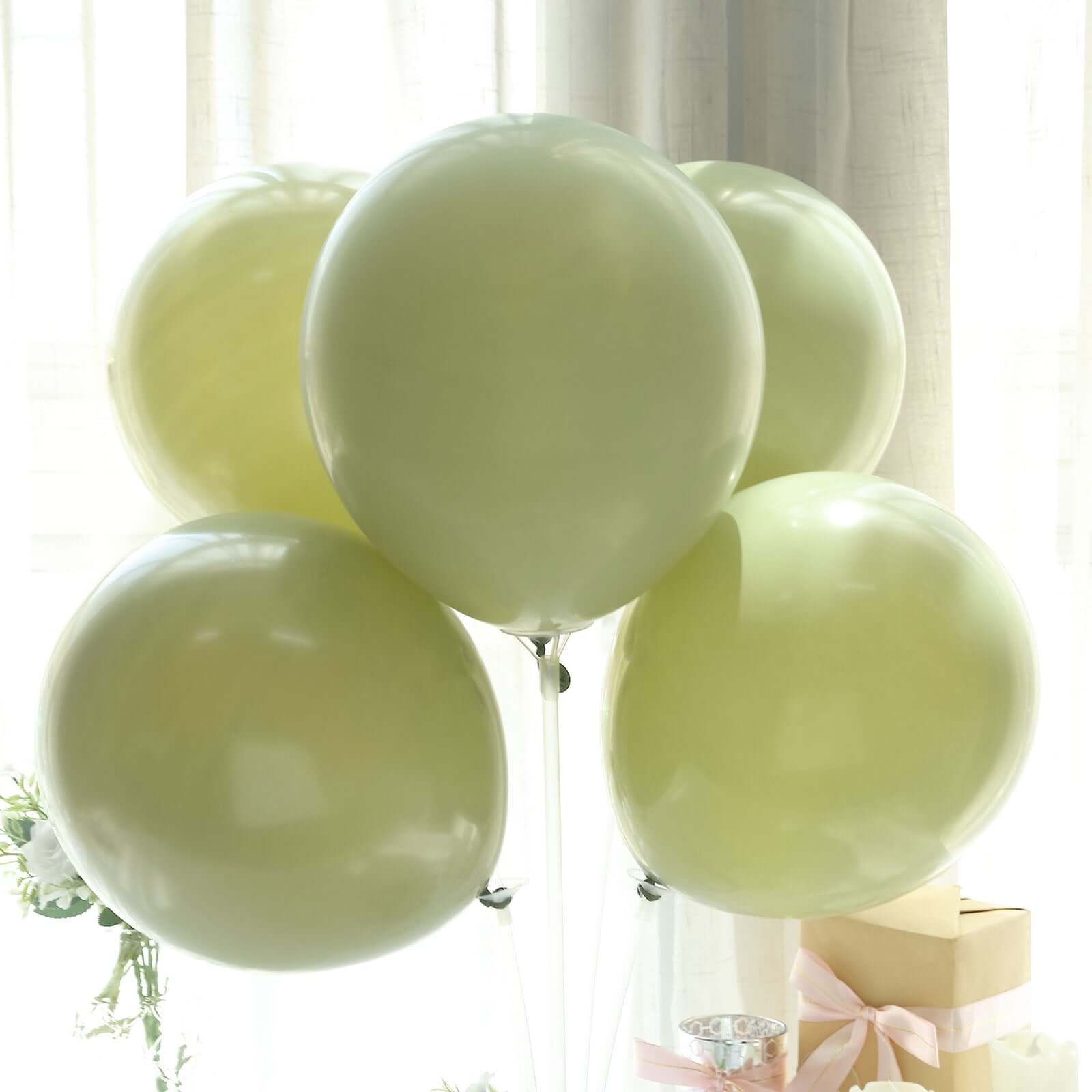 25 Pack 12 Matte Pastel Olive Green Helium Air Latex Party Balloons