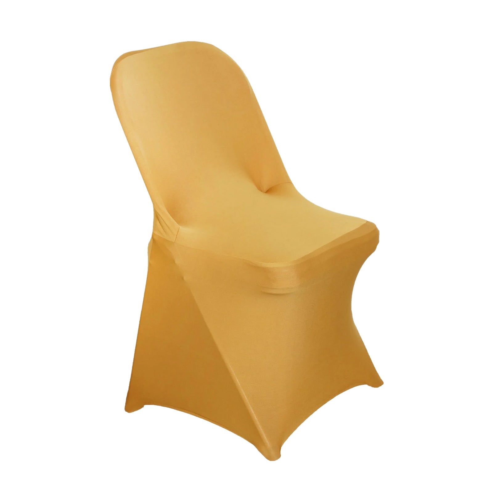 10 Pack Stretch Spandex Chair Covers Gold for Folding Chairs - Durable Perfectly 160GSM Fitted Slipcovers for Professional & Casual Events