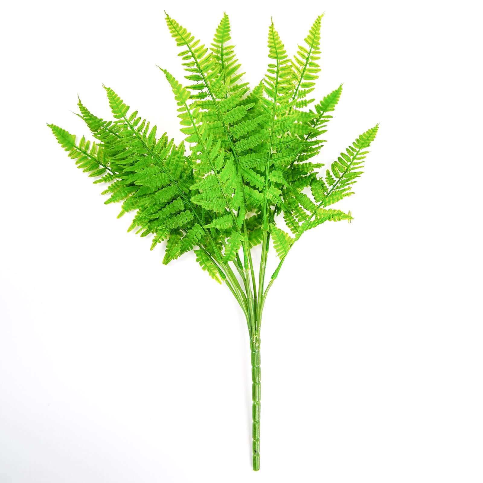 2 Stems 19 Green Artificial Boston Fern Leaf Plant Indoor Faux Spray